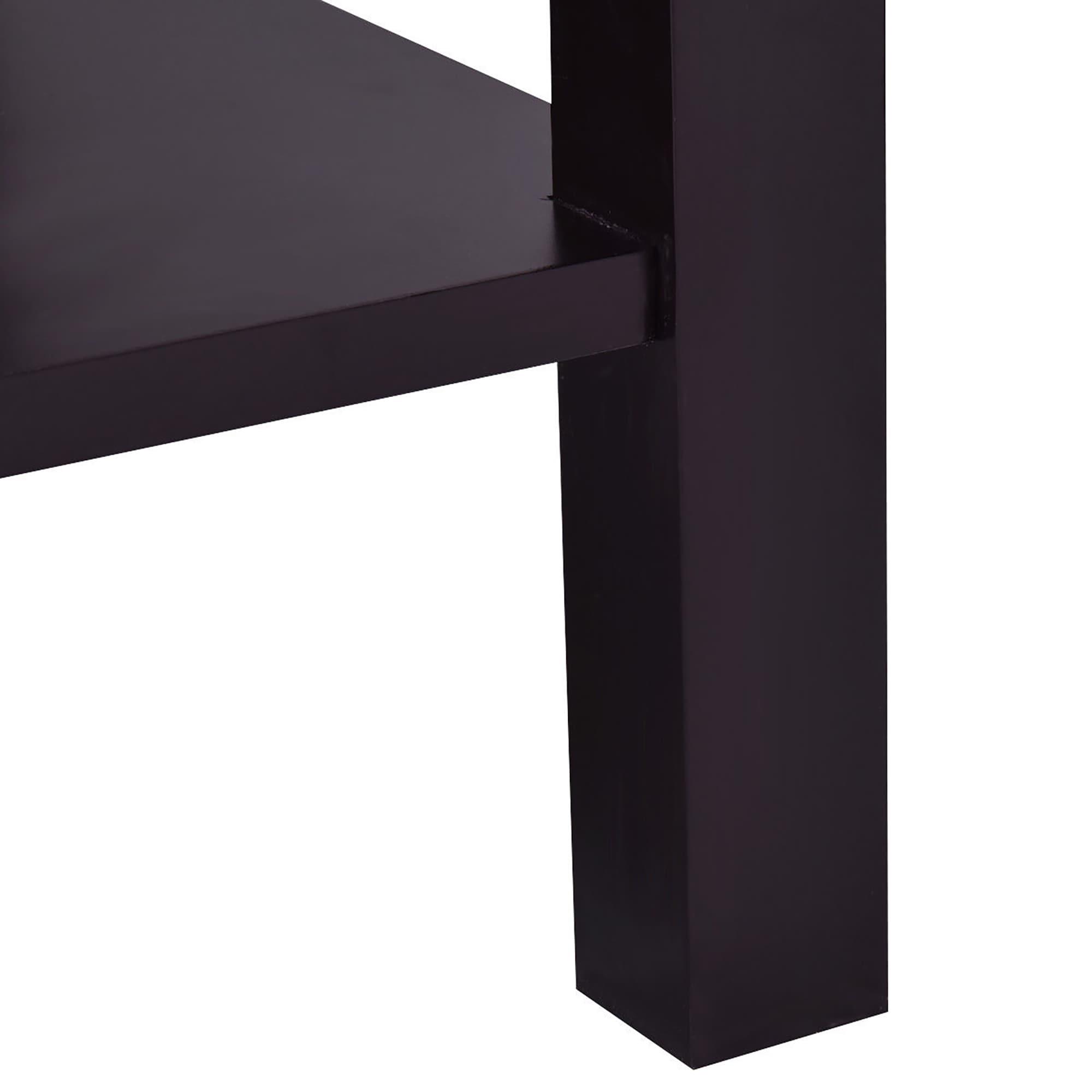 Tangkula End Table Nightstand w/Drawer & Shelf Bedroom Living Room Furniture Brown