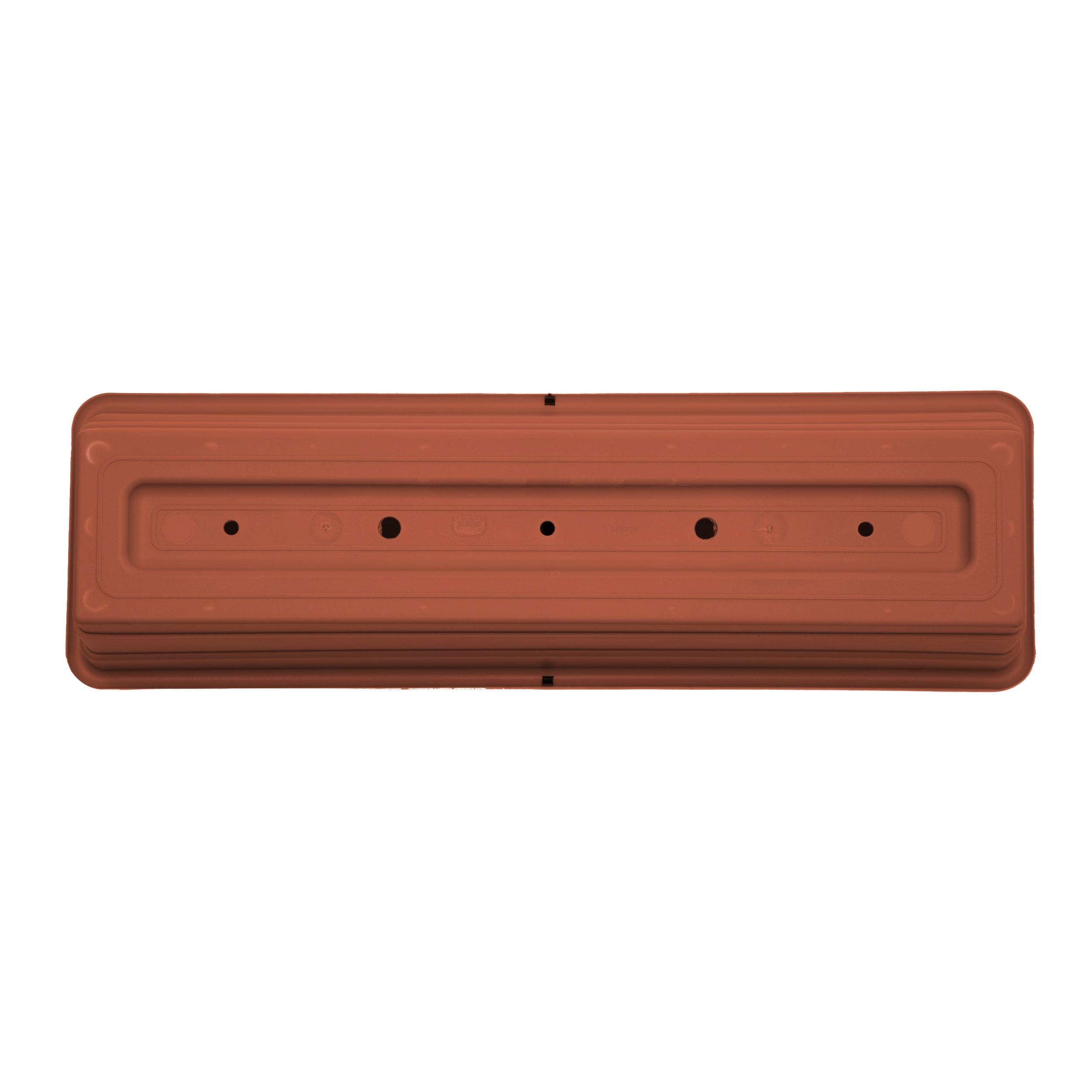 Bloem 24-in Wide Dura Cotta Resin Window Box Planter - Terra Cotta Color