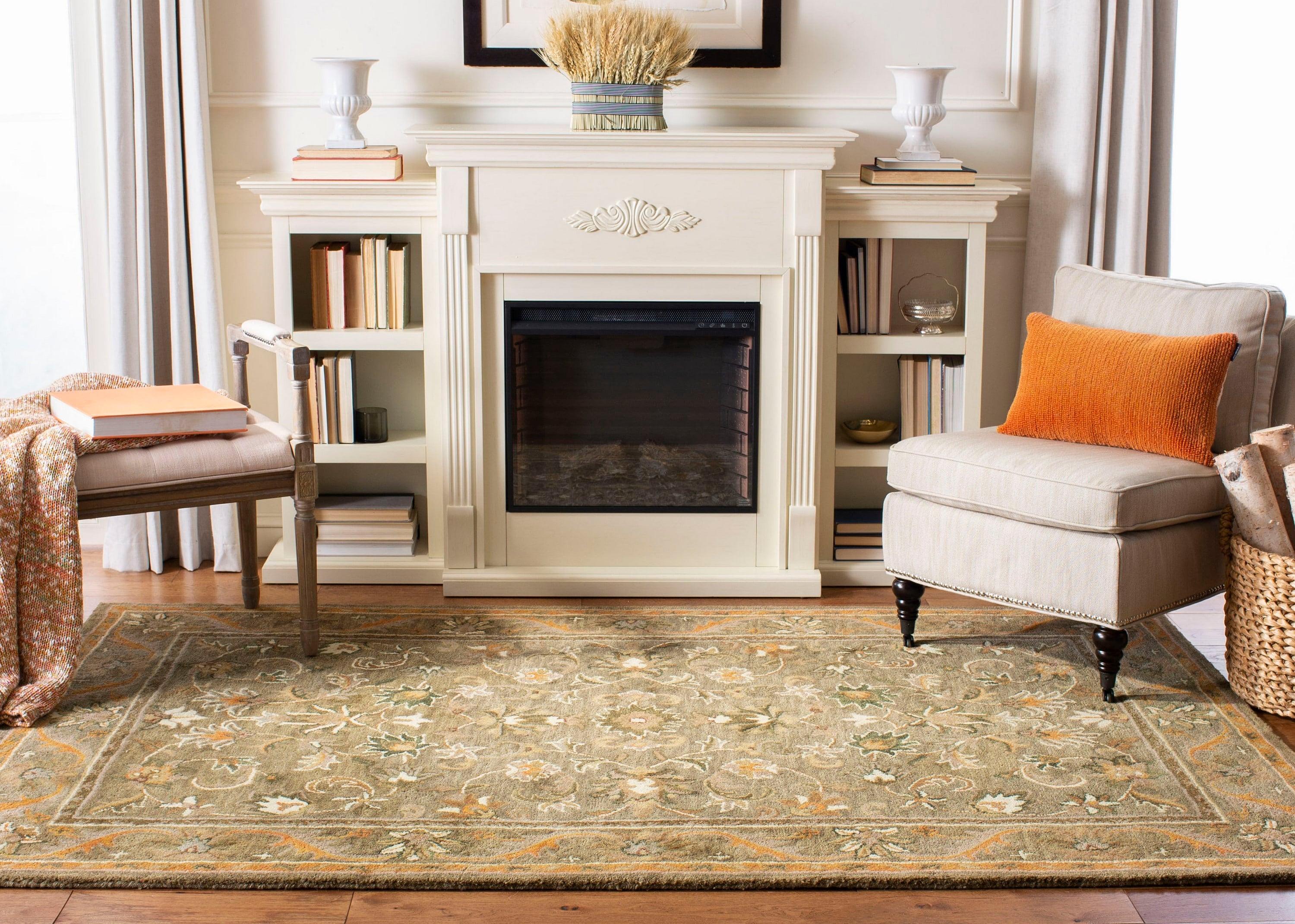 Antiquity AT52 Hand Tufted Indoor Accent Rug - Olive/Gold - 3'x5' - Safavieh