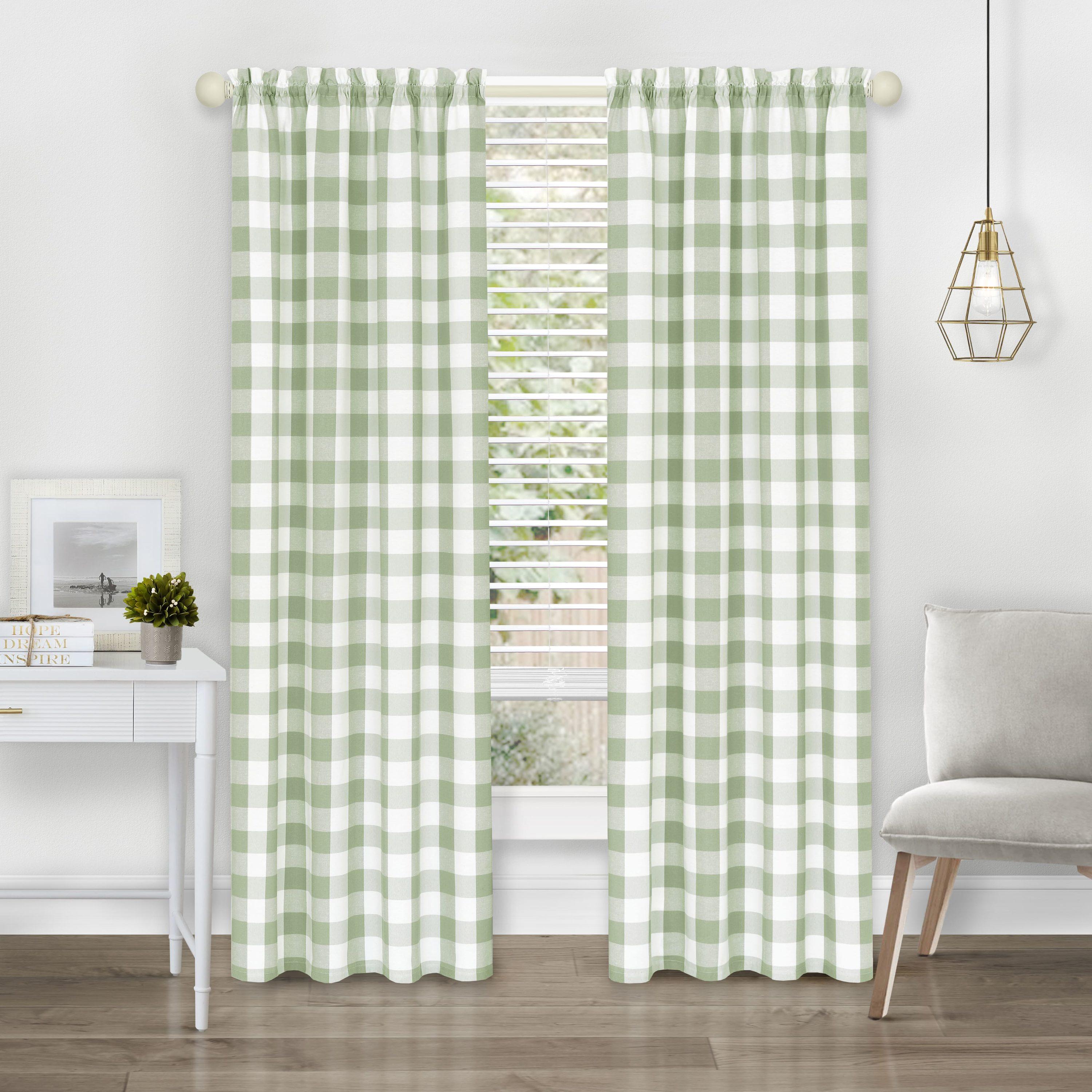 42 x 84 in. Hunter Rod Pocket Window Curtain Panel, Green
