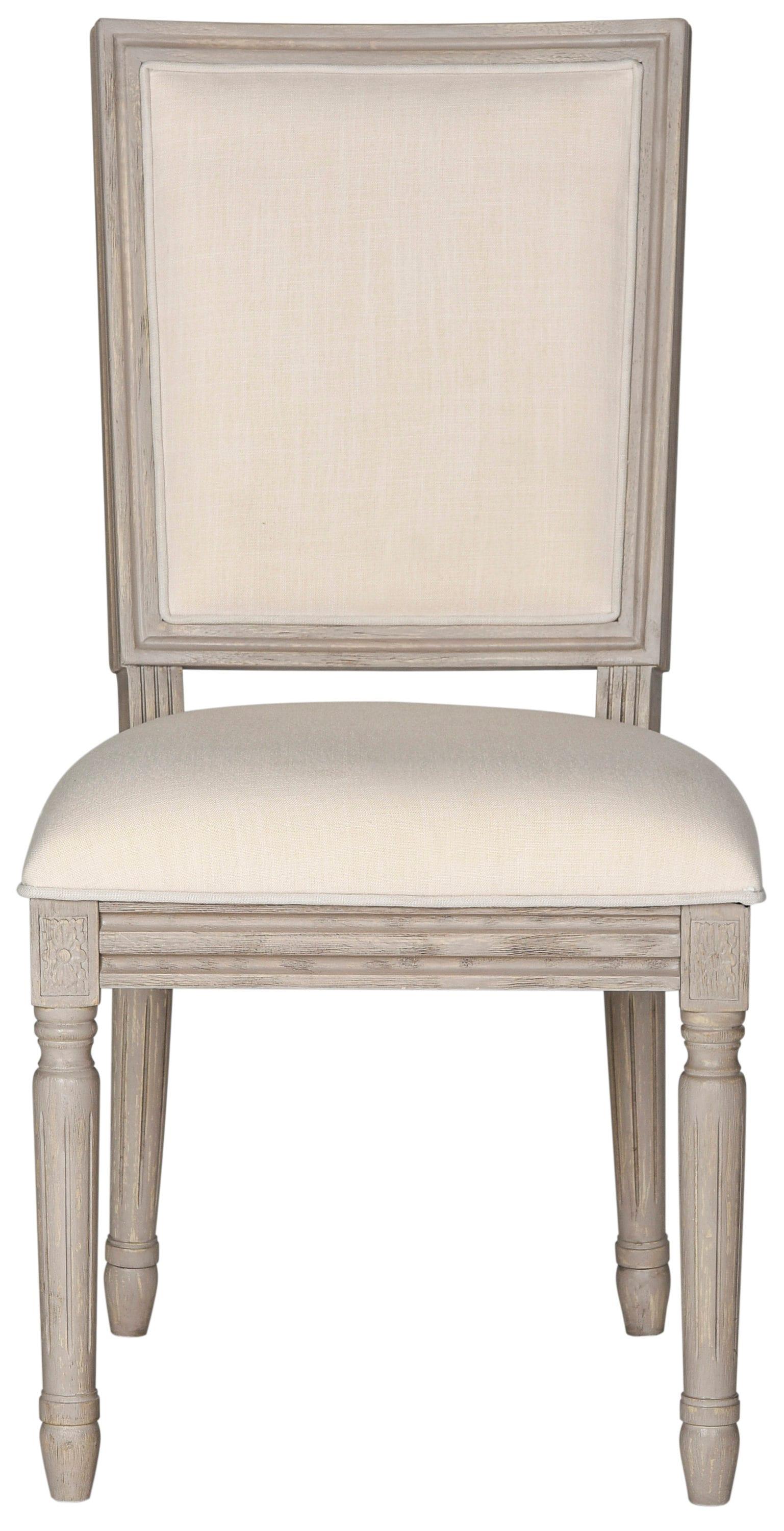 Buchanan 19''H French Brasserie Rectangle Side Chair (Set of 2) - Light Beige/Rustic Grey - Safavieh