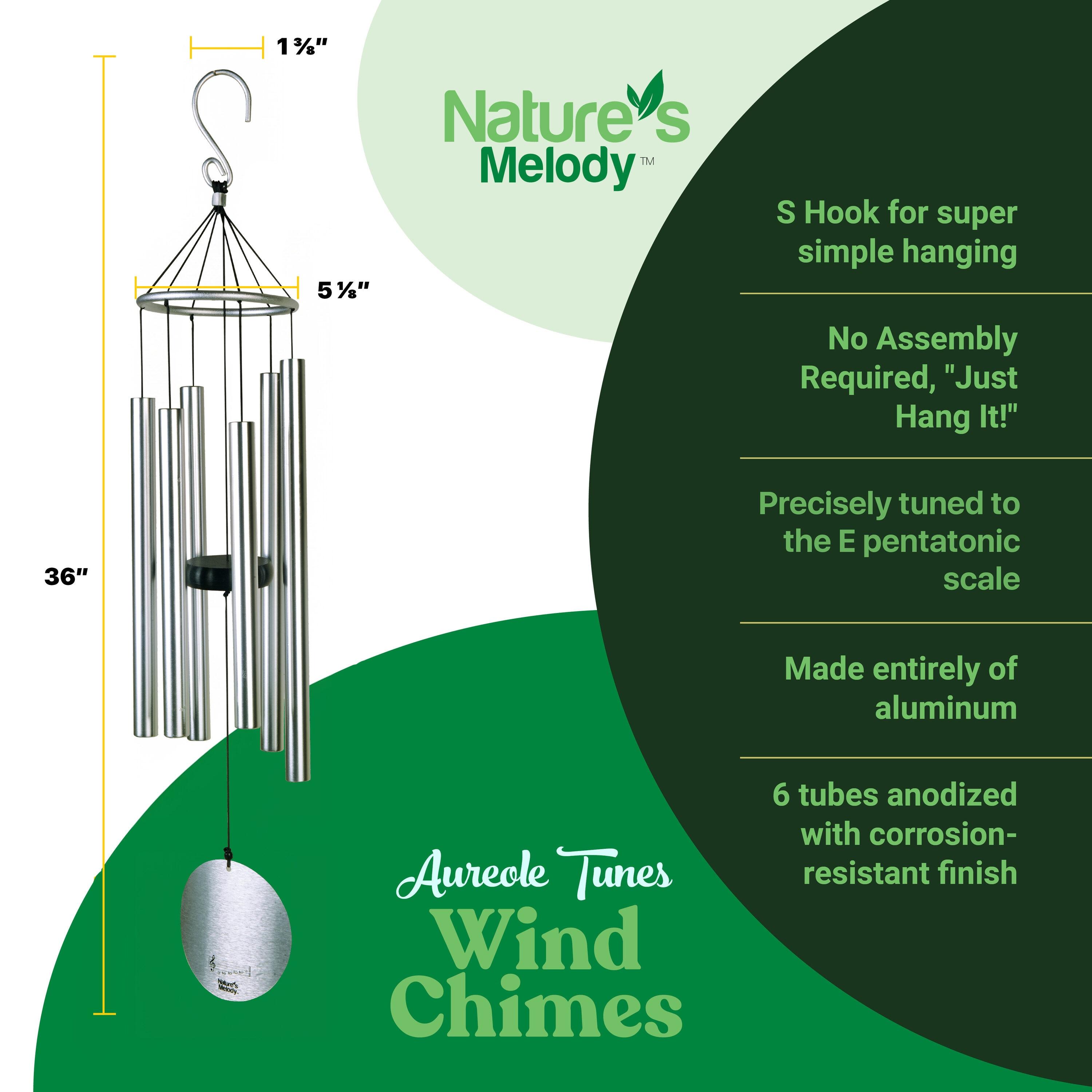 Nature's Melody Nature's Melody Tuned 6-Tube Outdoor Wind Chimes