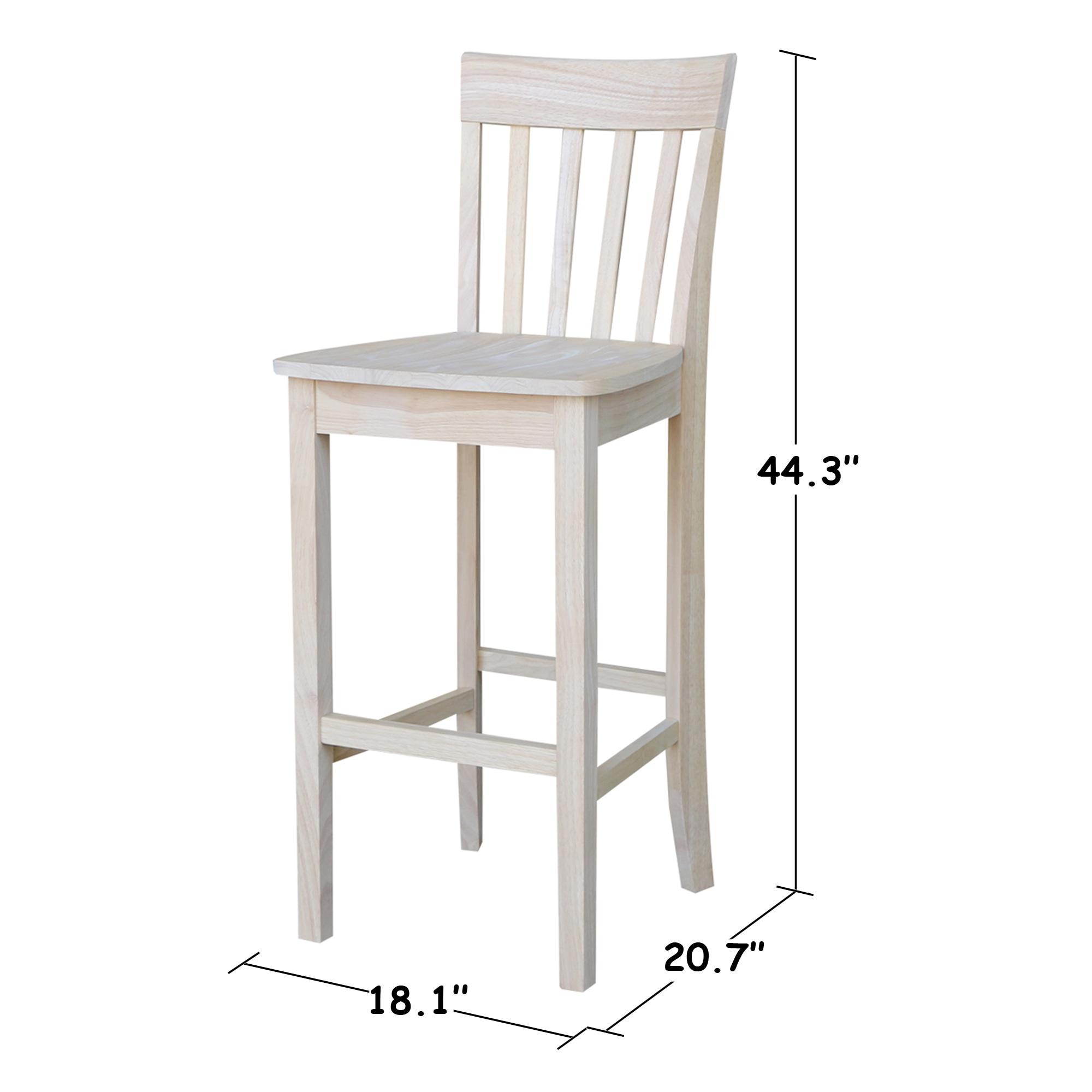 Slatback Barstool Unfinished - International Concepts