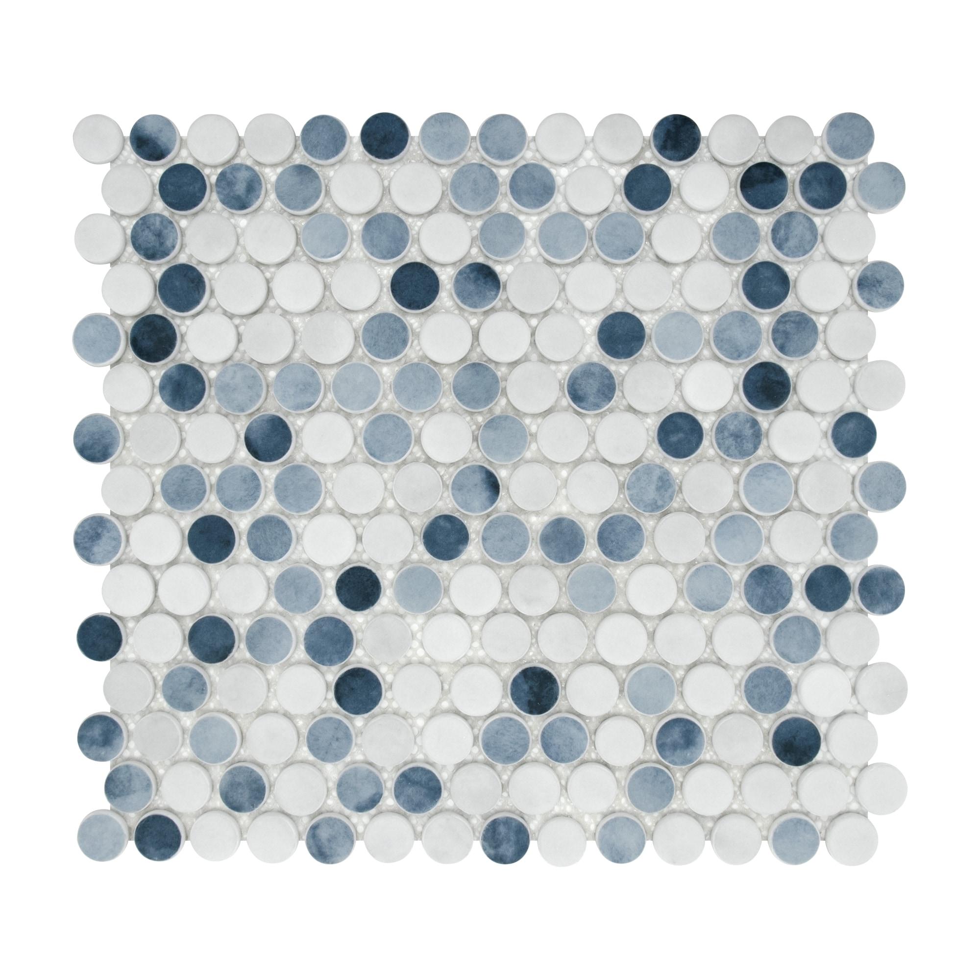 Sunwings 12" x 12" Pebble Recycled Glass Mosaic Floor & Wall Tile