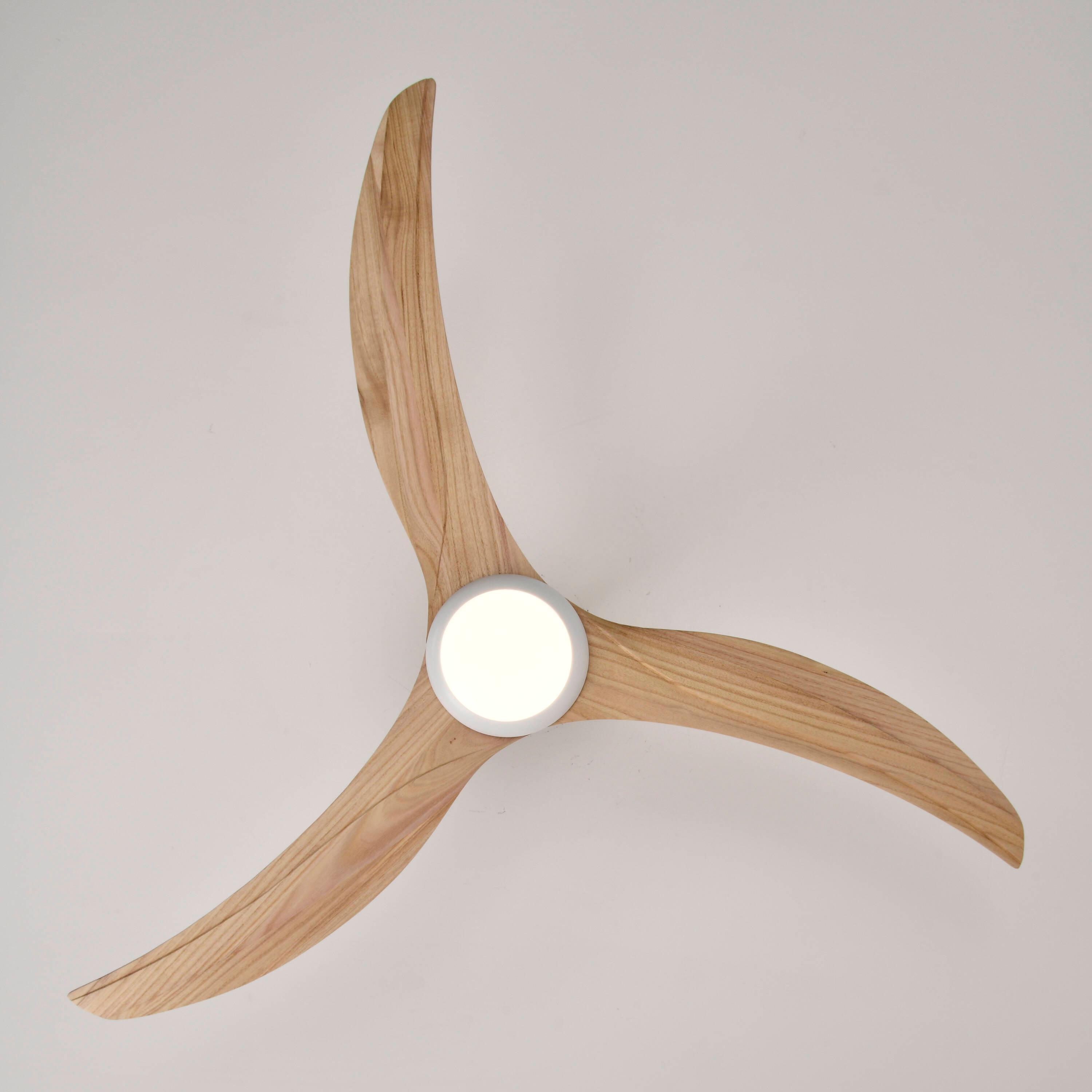 52" Ceiling Fan, Indoor Outdoor Ceiling Fan With Light with Remote Control, Noiseless Reversible Motor, 6 Speed ,3 Color ,Indoor.(Matte White)