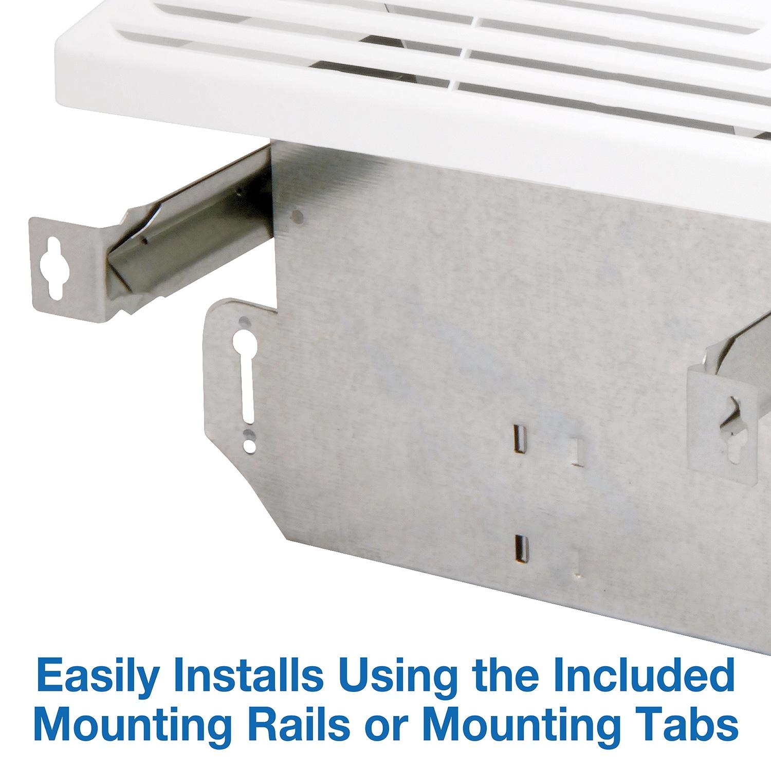 Air King ASLC Series ASLC70 Exhaust Fan with Light, 1.6 A, 120 V, 70 cfm Air, 4 sones, 4 in Duct, White