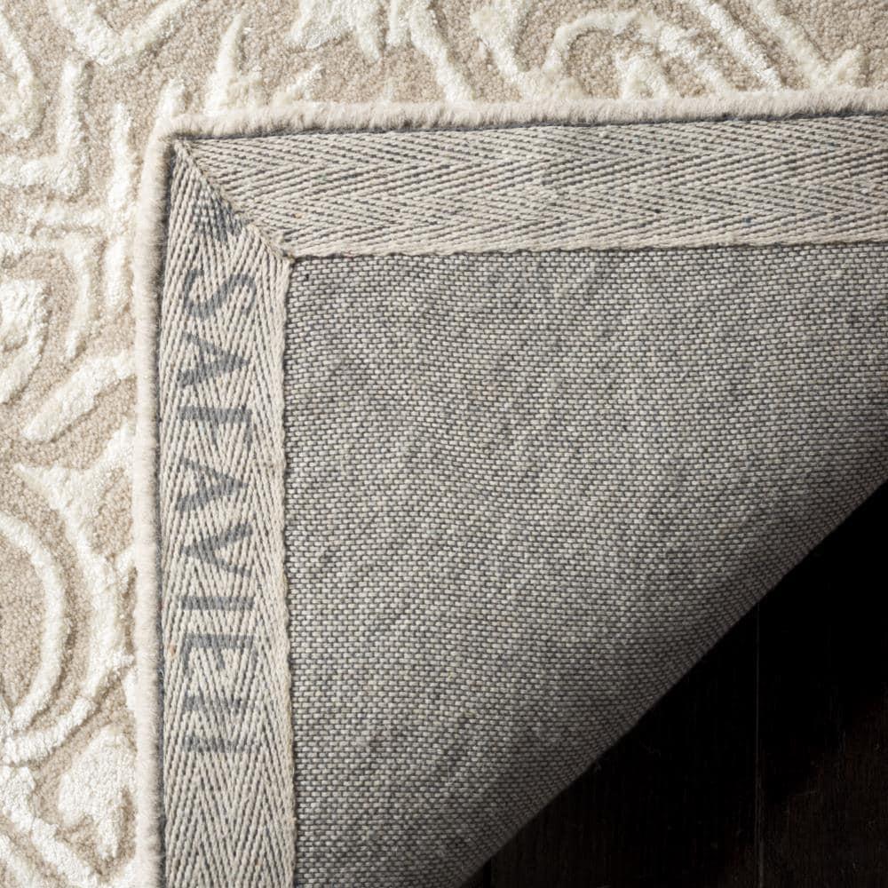 Glamour GLM568 Hand Tufted Indoor Area Rug - Beige/Ivory - 6'x6' - Safavieh