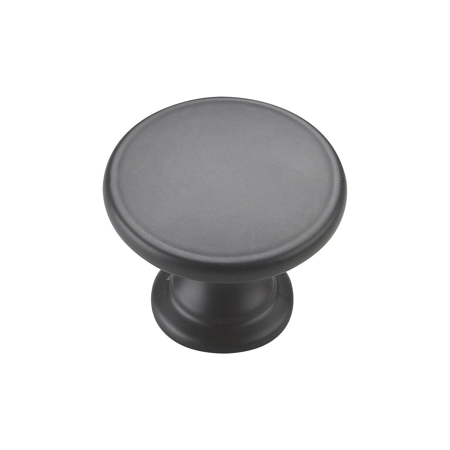 Marseille Collection 1-3/4 in. (45 mm) Traditional Black Round Cabinet Knob