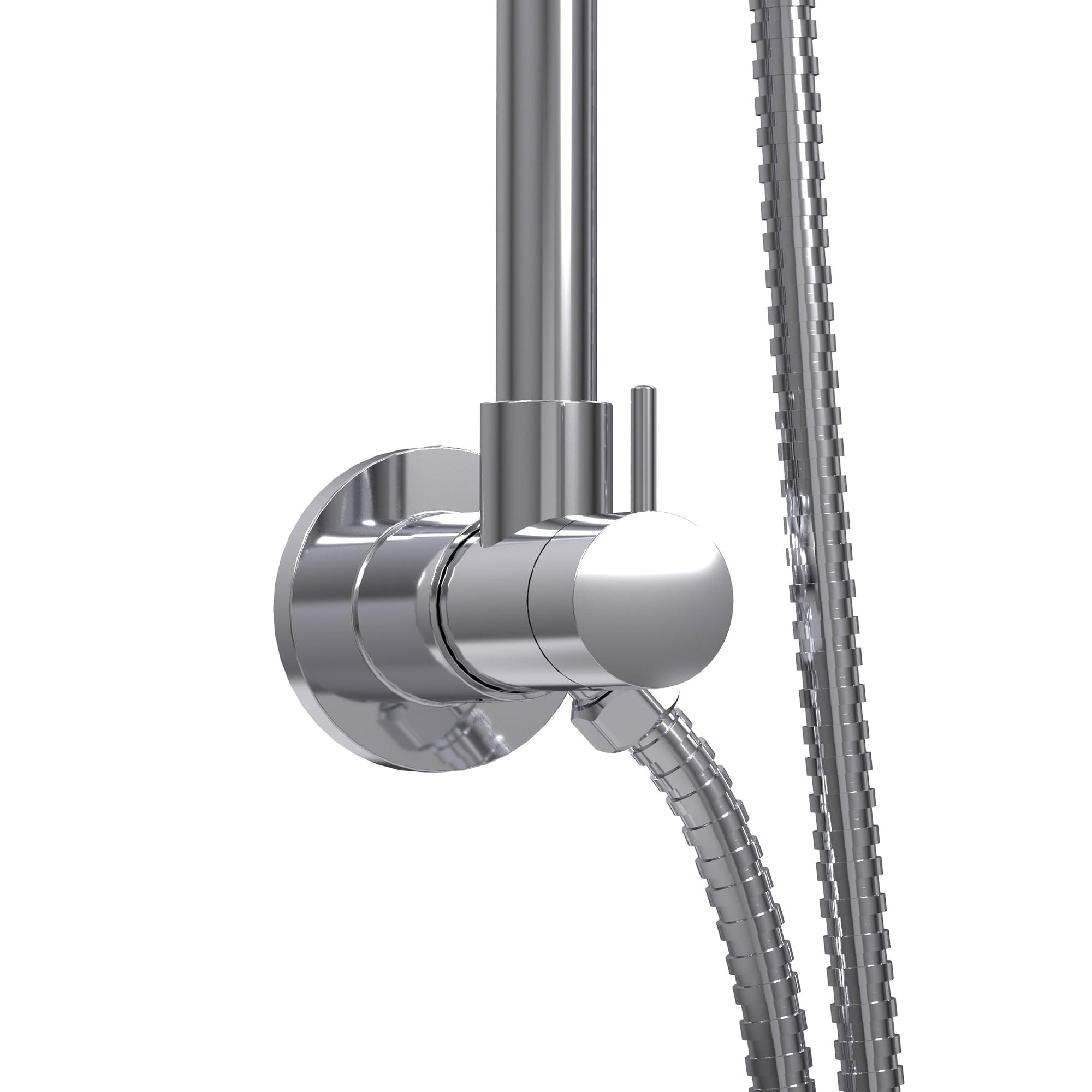 SeaBreeze II 8-in Rain Showerhead Shower System with Multi-function Handshower Adjustable Slide Bar and Mixing Valve 1.8 GPM