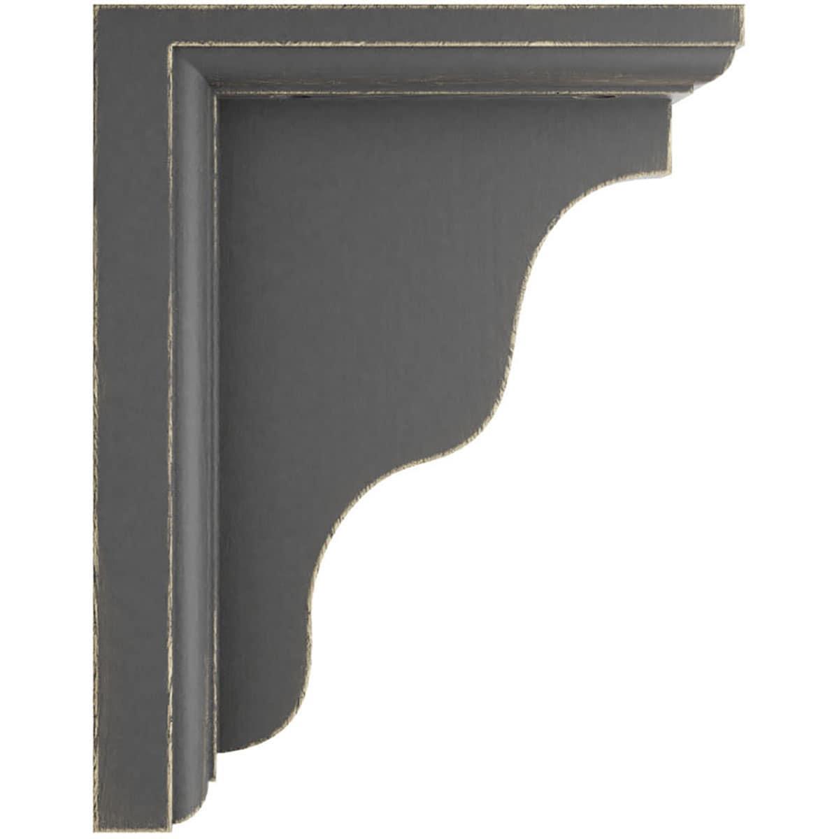 3"W x 5"D x 7"H Hamilton Traditional Wood Vintage Decor Bracket, Black