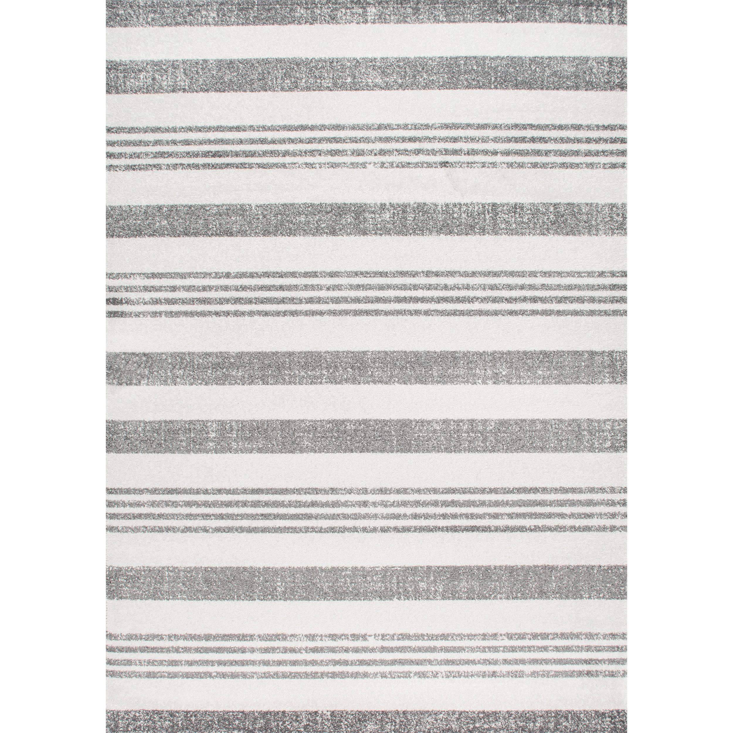 5'x8' Solid Loomed Area Rug Beige/Gray - nuLOOM: Contemporary Flat Pile, Stain-Resistant, Indoor Use, Polypropylene