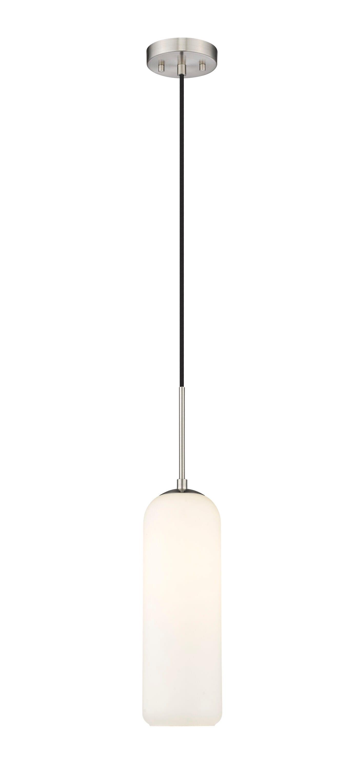 Monty 22" Brushed Nickel and Opal Glass Pendant Light