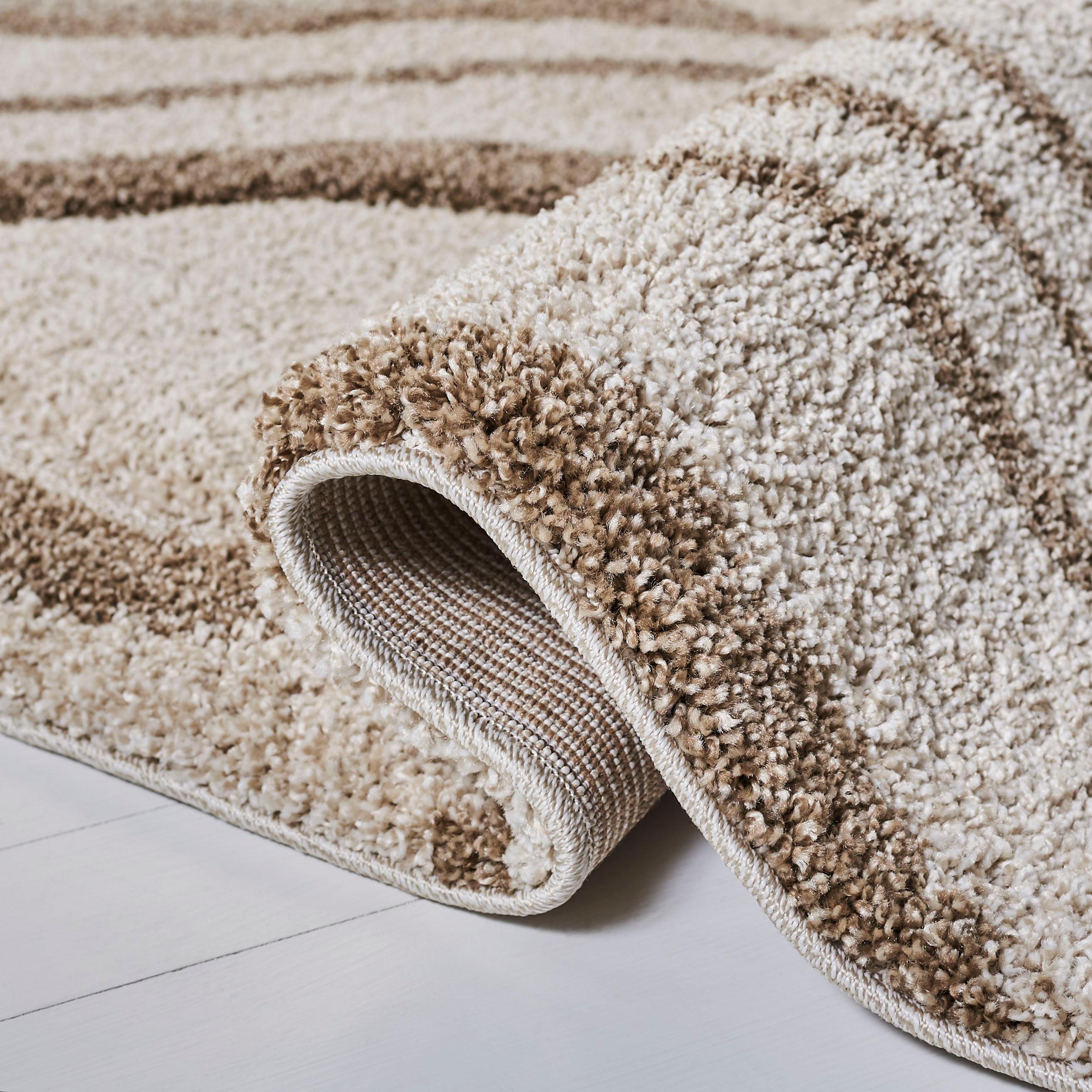 Florida Shag SG461 Power Loomed Indoor Runner Rug - Ivory/Beige - 2'3"x9' - Safavieh