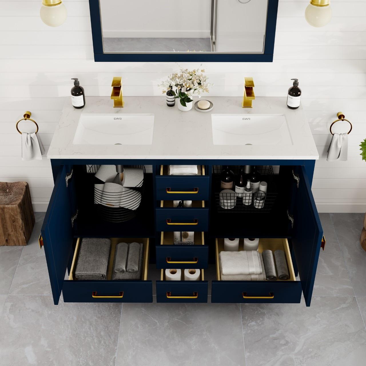 Eviva London 48" Double Bathroom Vanity Set