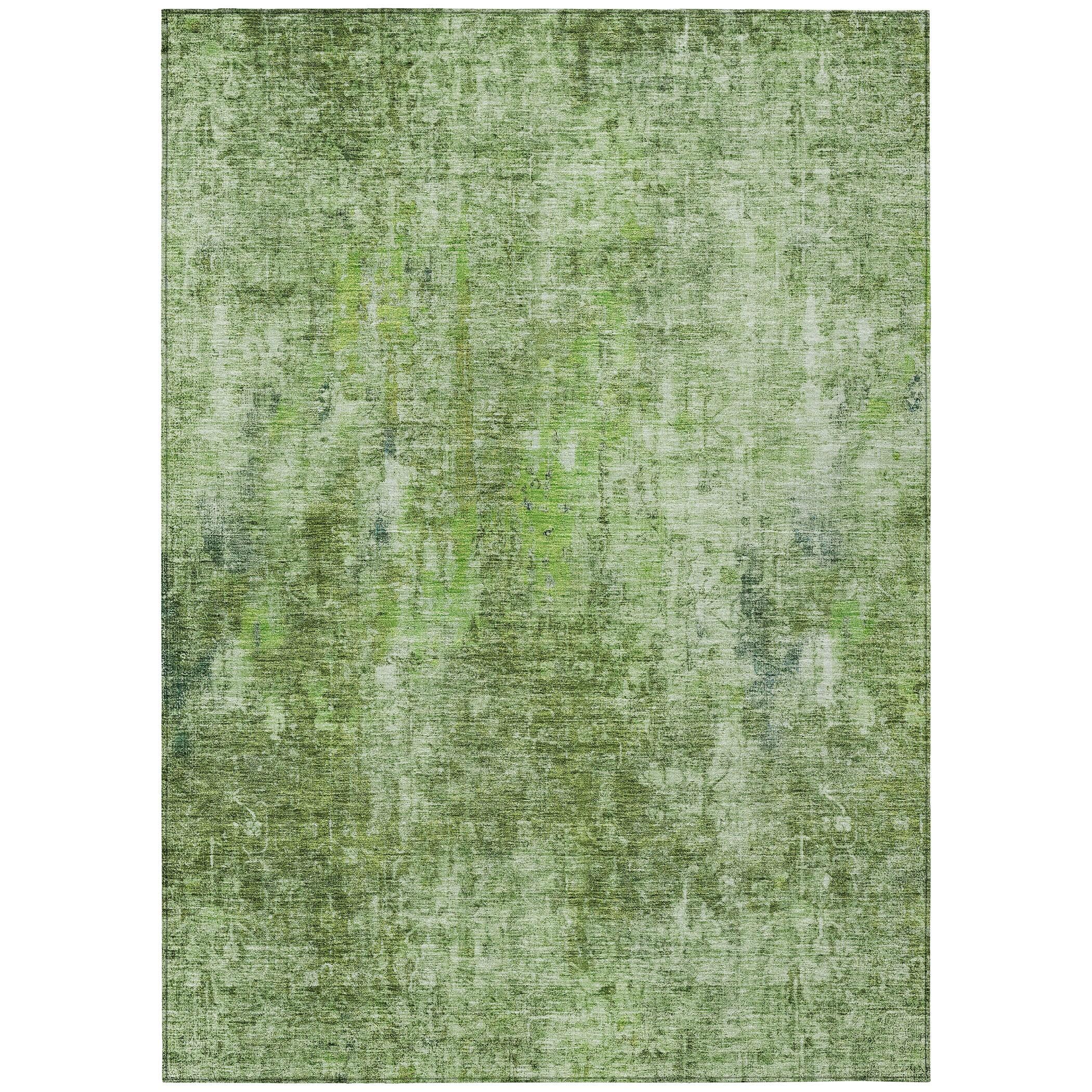 Addison Rugs Chantille Indoor/Outdoor Transitional Abstract Olive Washable Rectangle Rug, 3' x 5'