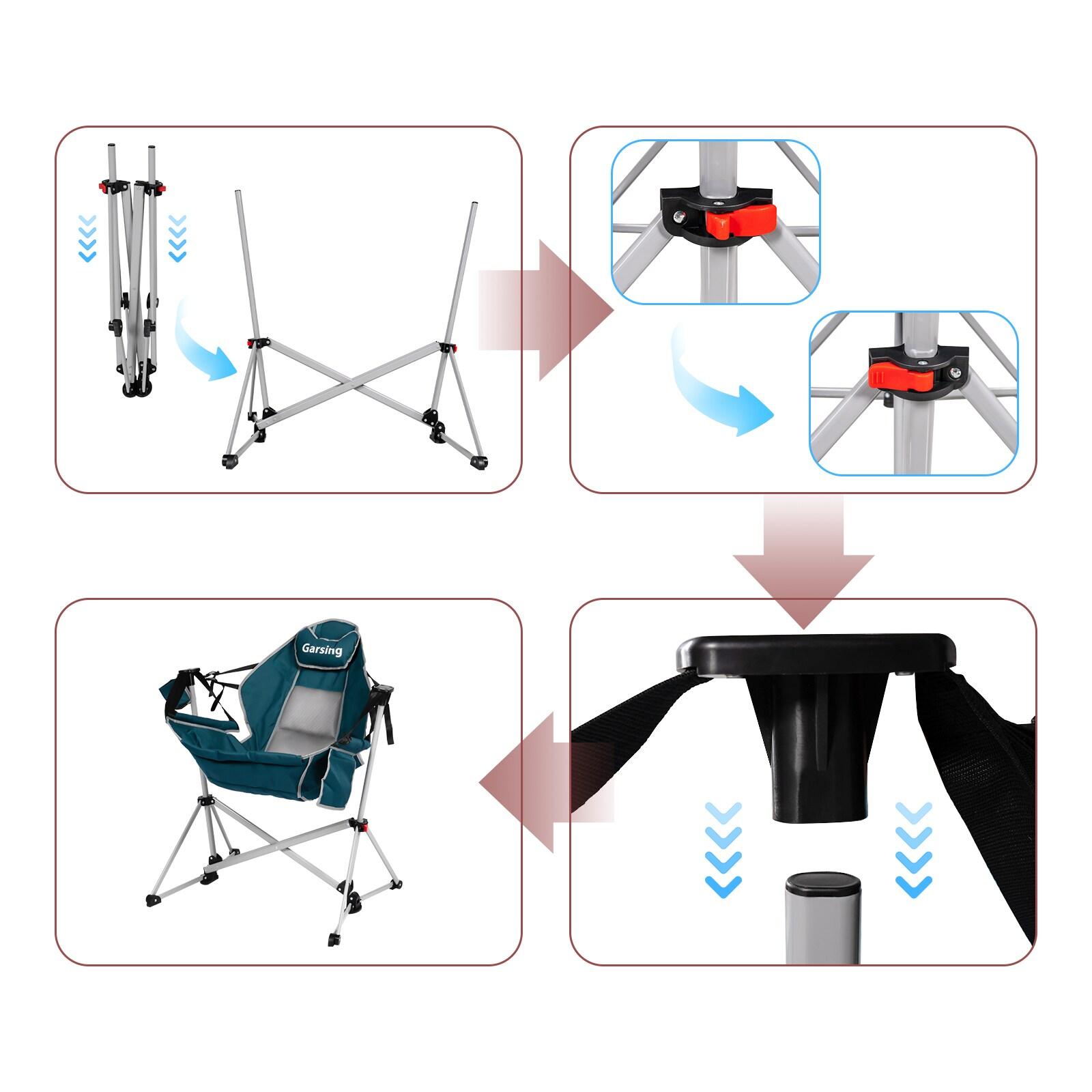 Green Folding Camping Chair with Carrying Bag