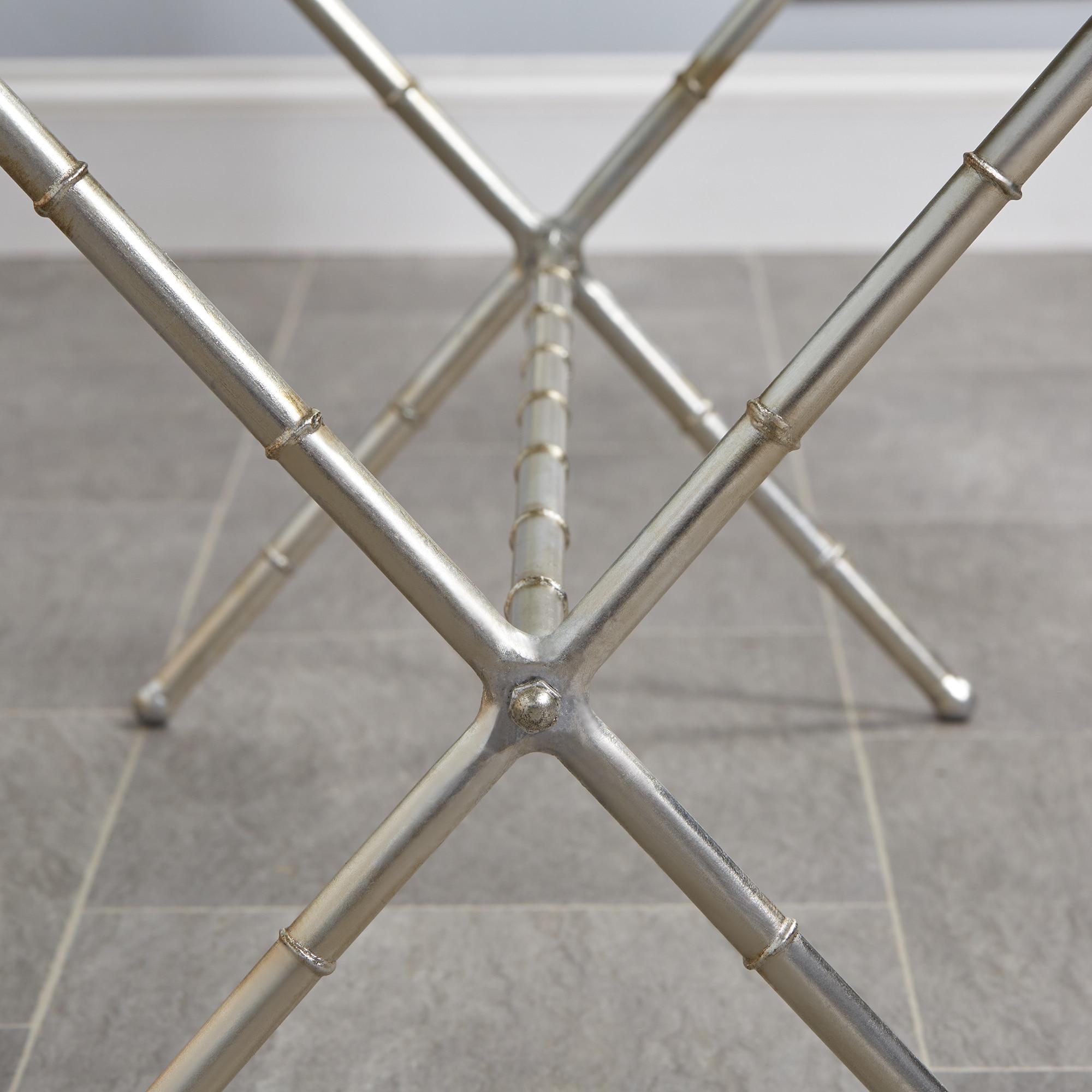 Brogen Coffee Table - Silver/Clear Glass - Safavieh