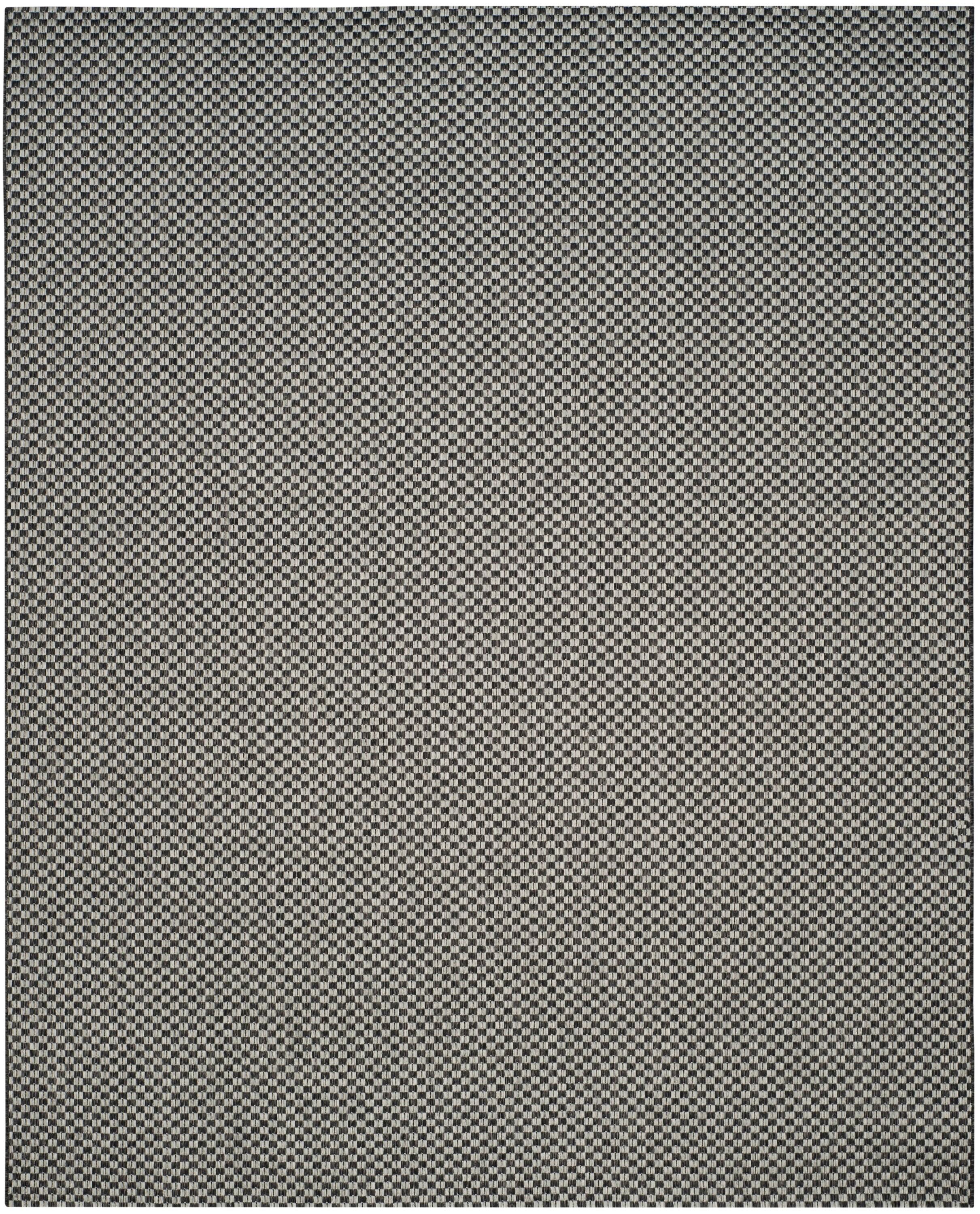 Courtyard CY8653 Power Loomed Indoor and Outdoor Area Rug - Black/Light Grey - 9'x12' - Safavieh