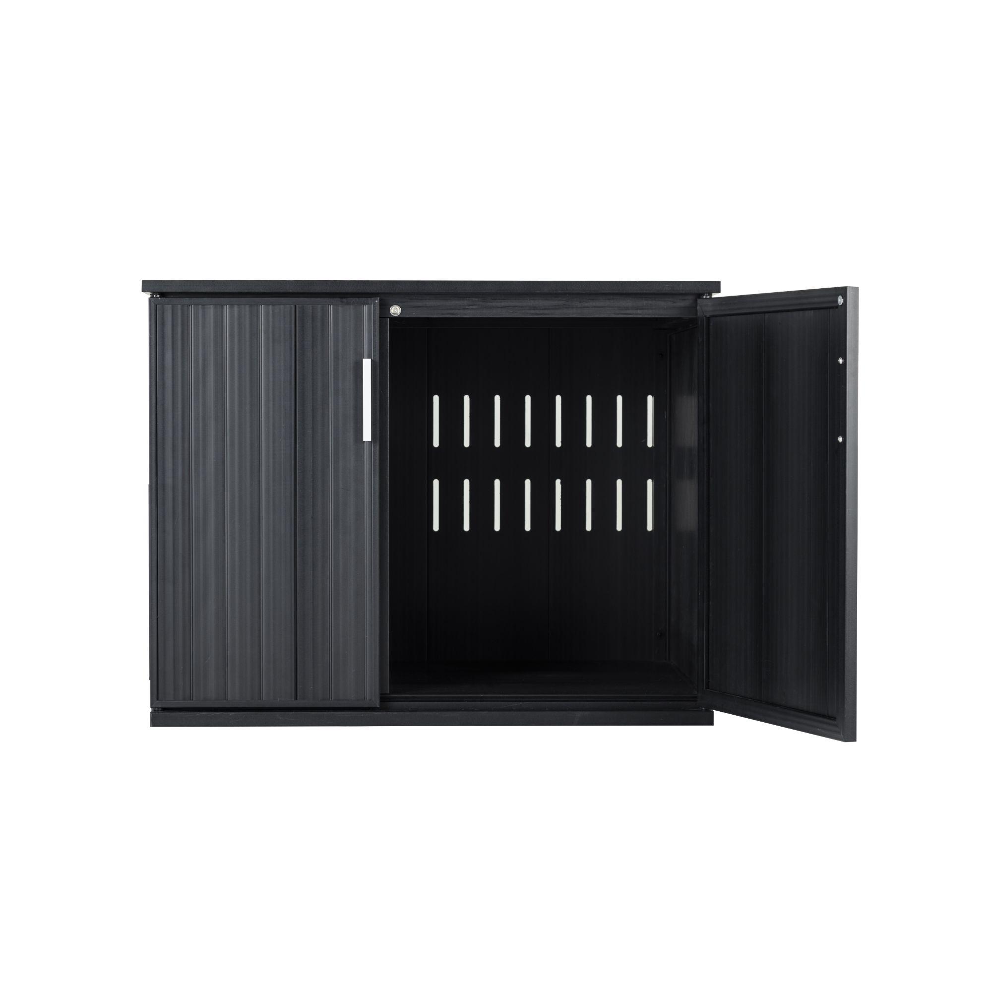 New Age Pet® ECOFLEX® Promax Litter Loo® Litter Box Enclosure Table, Espresso Black - Durable Wood Plastic Composite Cat Litter Box Furniture with No-Track Litter Mat, Easy Clean, Quick Assembly