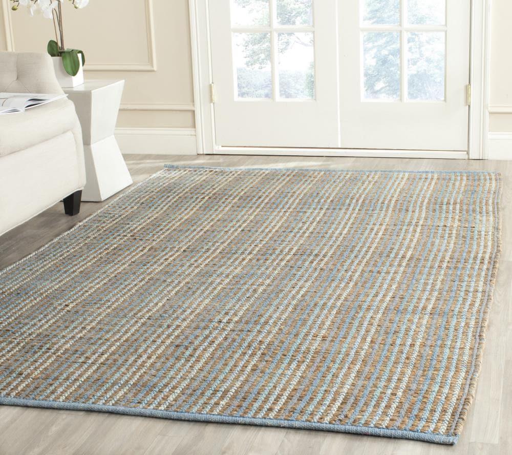 SAFAVIEH Cape Cod Ivana Braided Striped Area Rug, 10' x 14', Grey