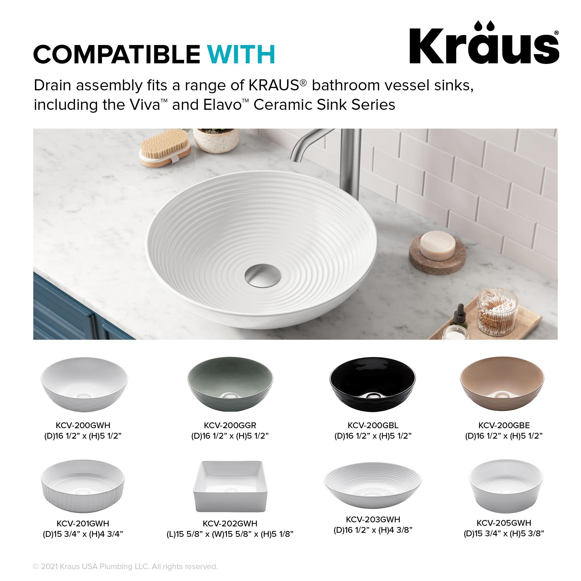 KRAUS Pop-Up Bathroom Sink Drain