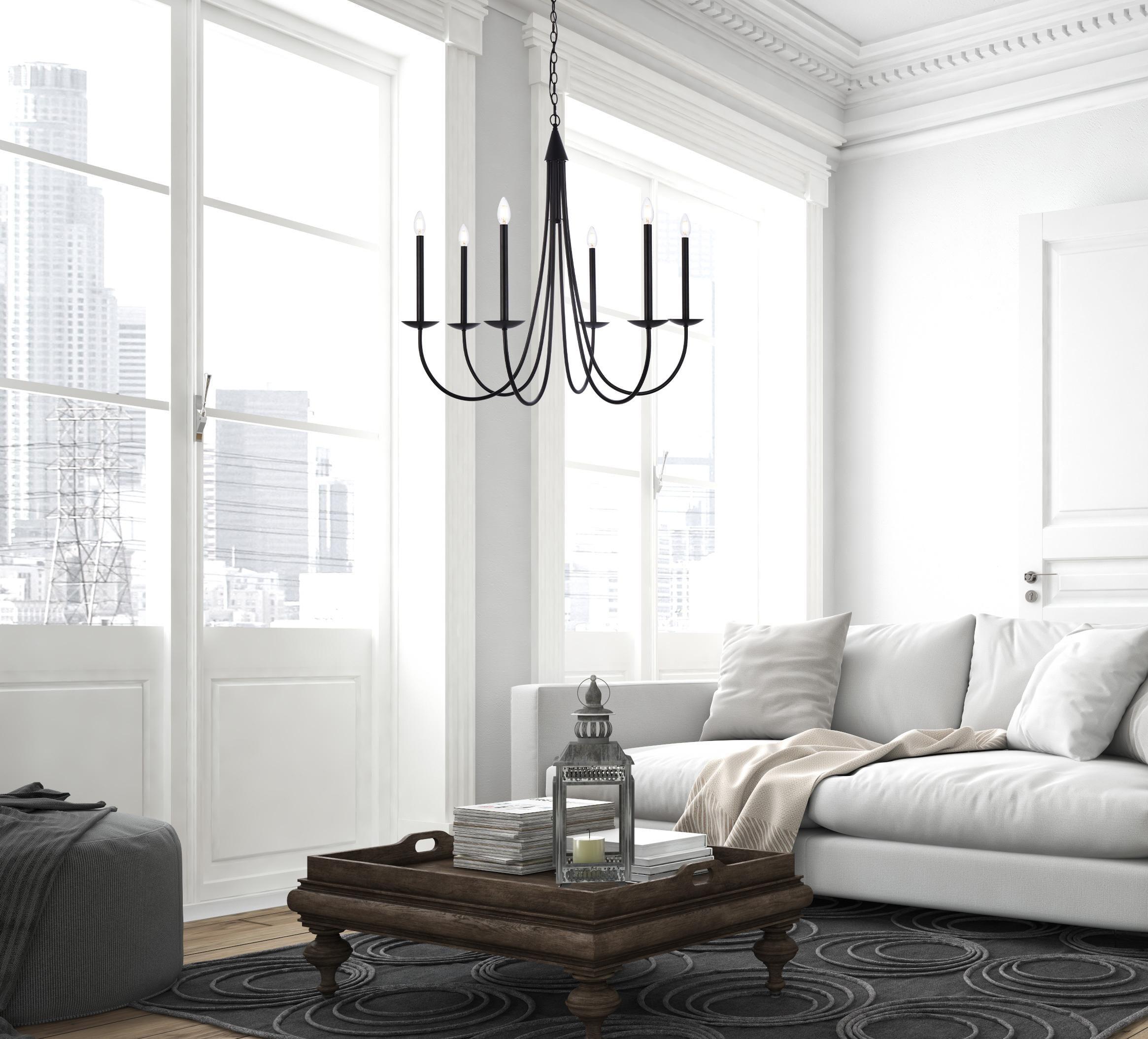 Elegant Lighting Cohen 42 inch pendant in black