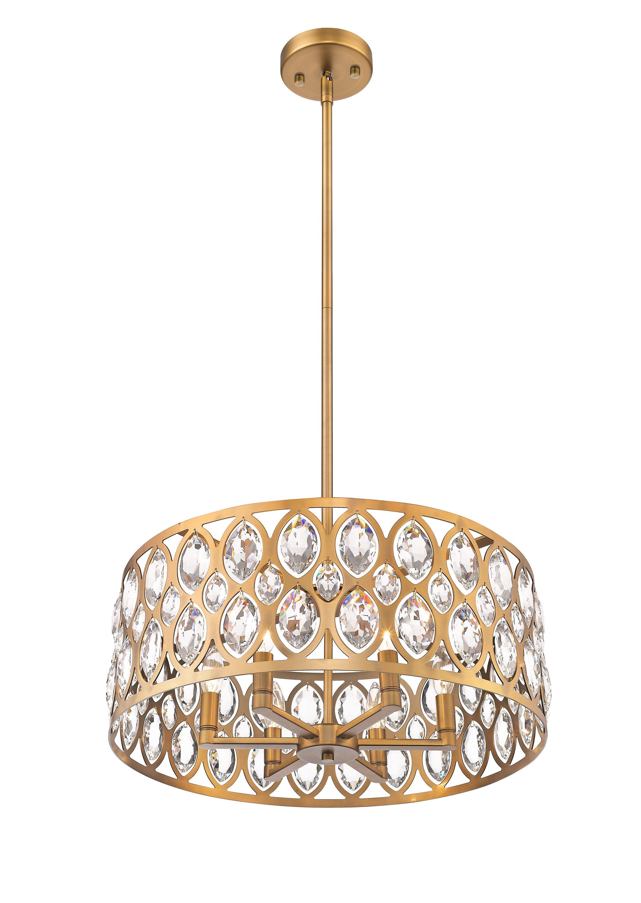 Z-Lite Dealey 6 - Light Chandelier in  Heirloom Brass