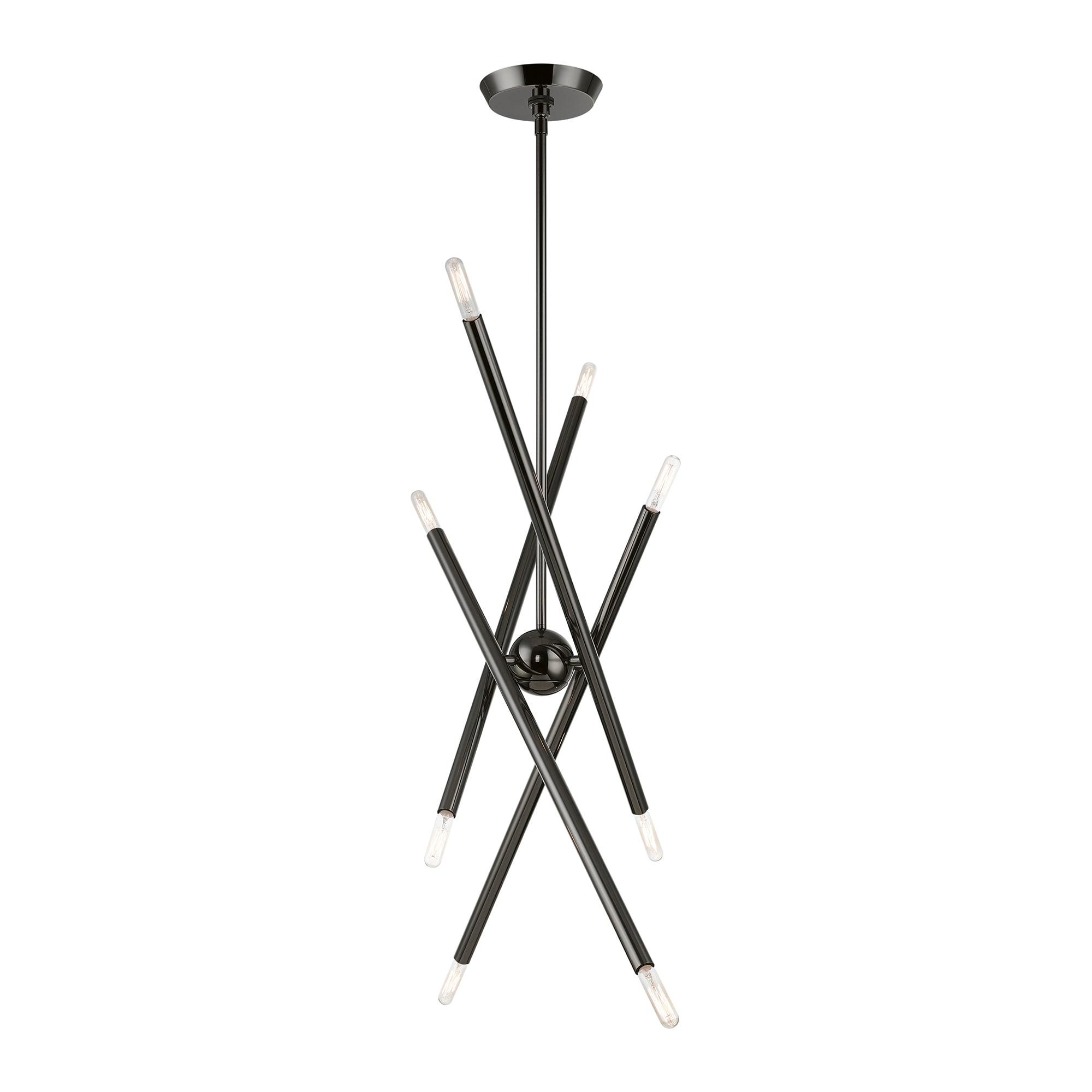 Livex Lighting Soho 8 - Light Chandelier in  Black Chrome