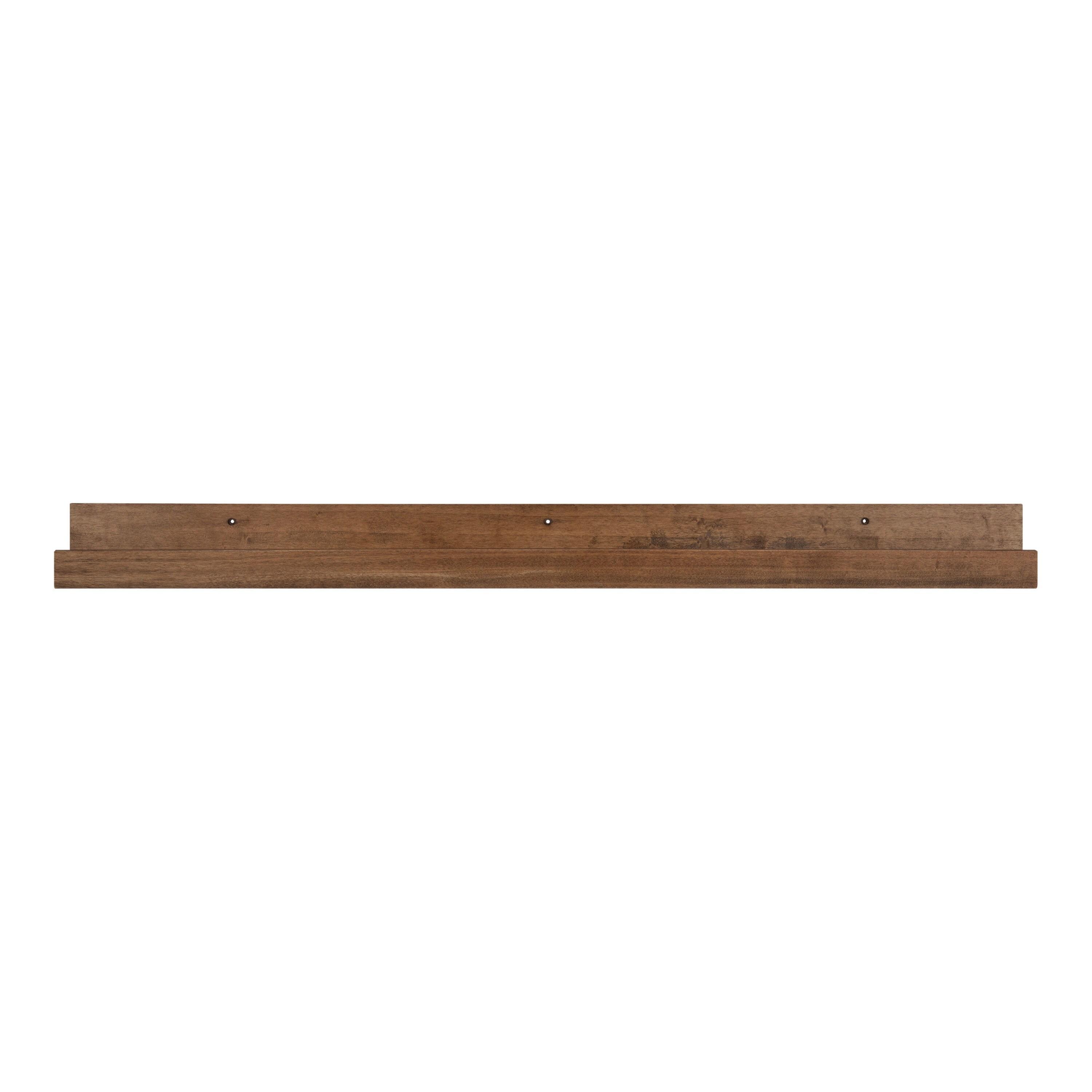 42" Levie Wooden Picture Ledge Wall Shelf Rustic Brown - Kate & Laurel All Things Decor: Modern Display, No Assembly Required