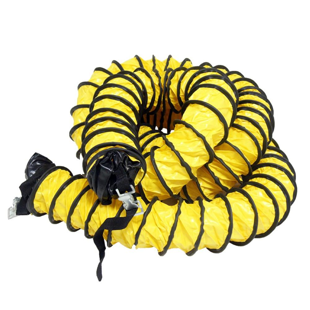 Yellow 24-Inch PVC-Coated Polyester Flexible Duct Hose