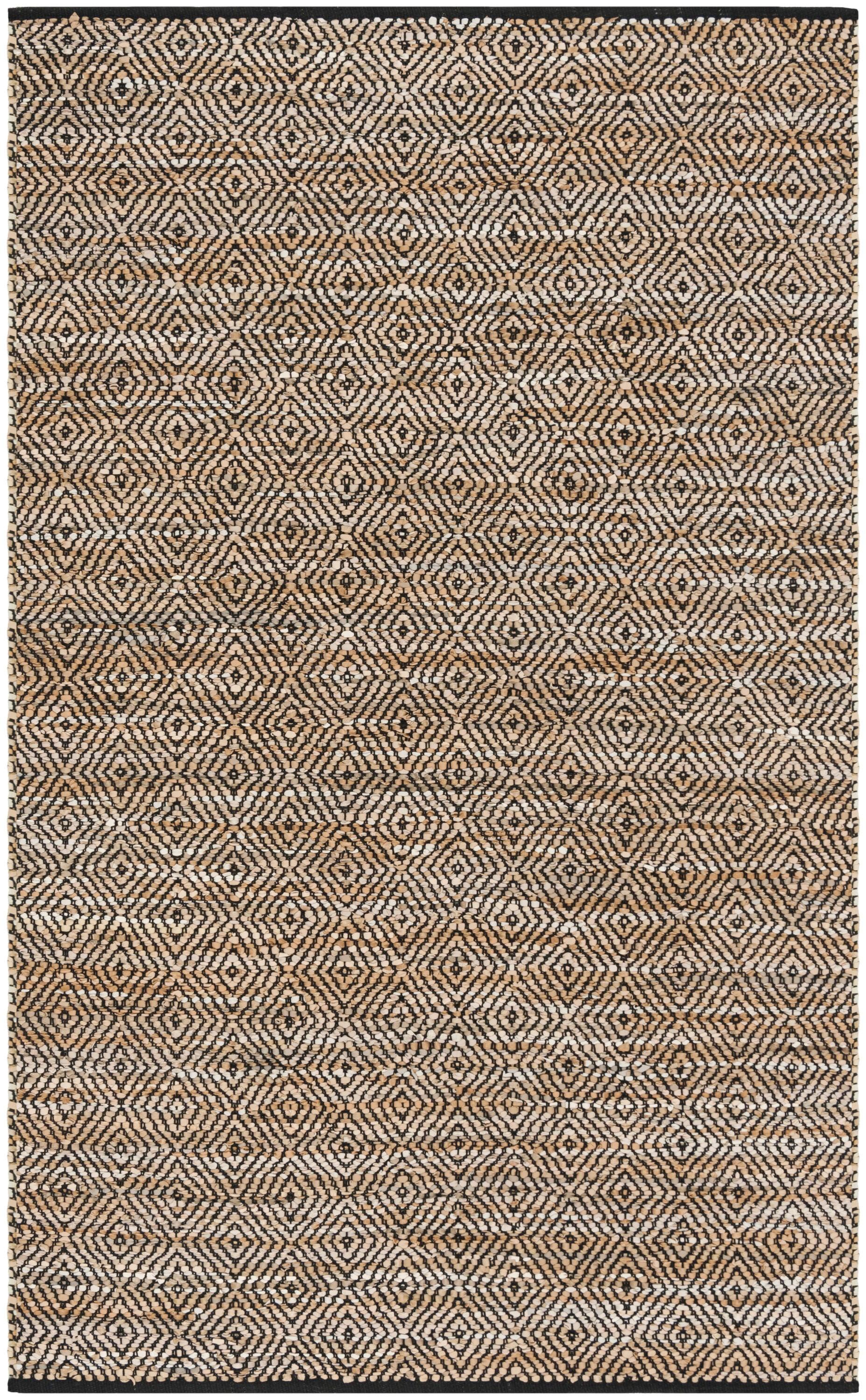 Vintage Leather VTL102 Hand Woven Indoor Area Rug - Beige - 5'x8' - Safavieh.