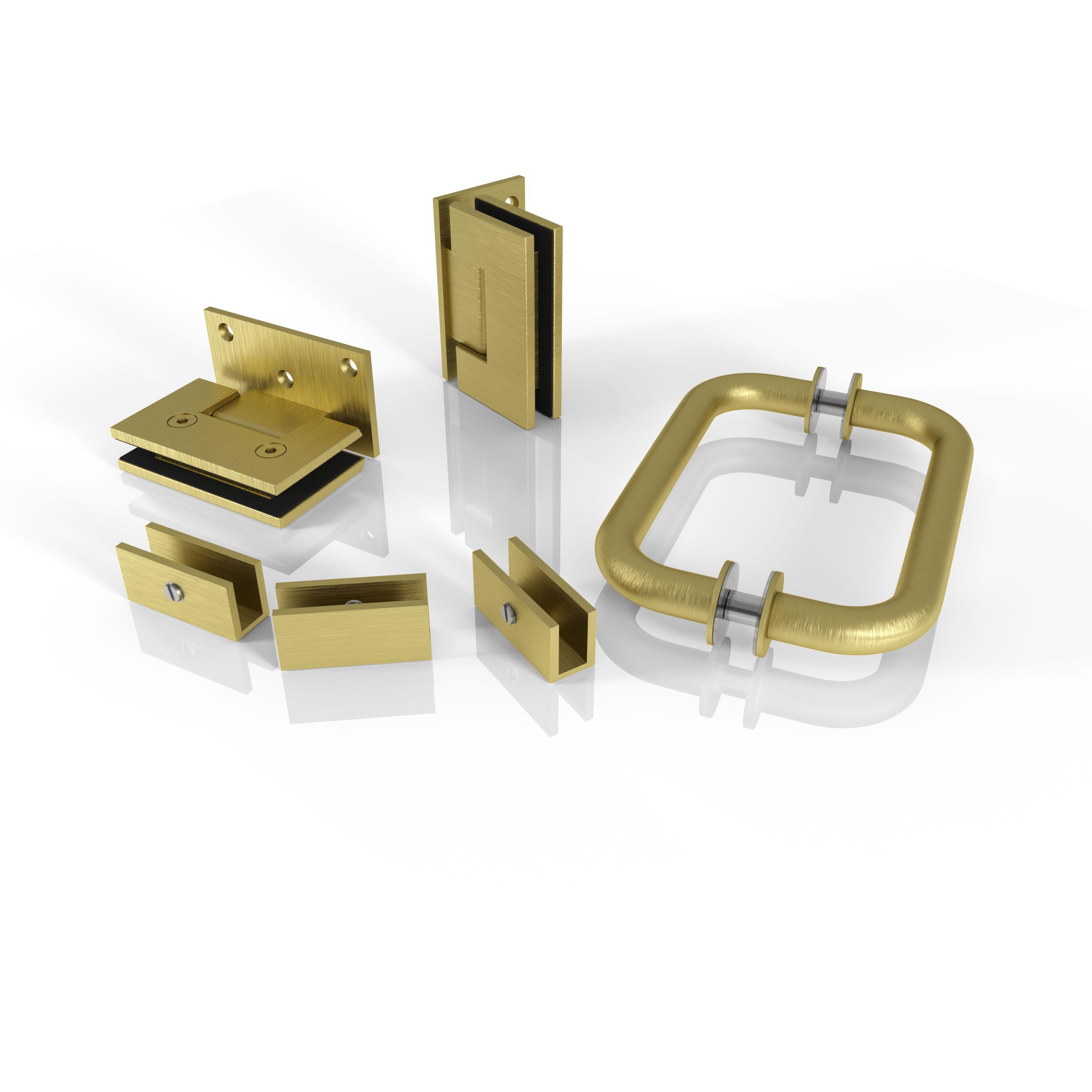 58 in. x 78 in. Fully Frameless Wall Hinge Shower Door