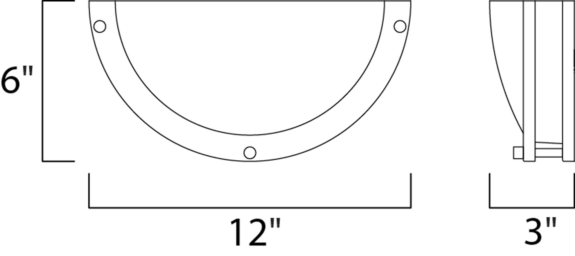 55540WTSN-Maxim Lighting-Linear-12W 1 LED Wall Sconce-12 Inches wide by 6 inches high