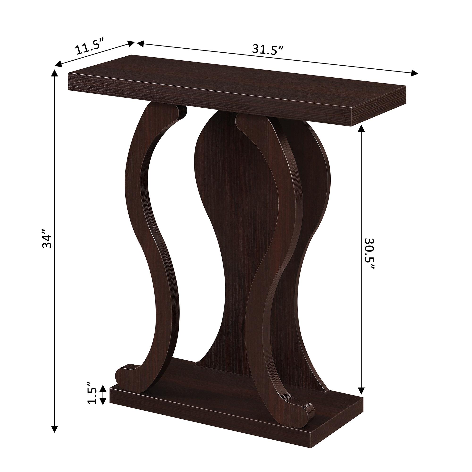 Convenience Concepts Newport Terry B Console Table, Espresso