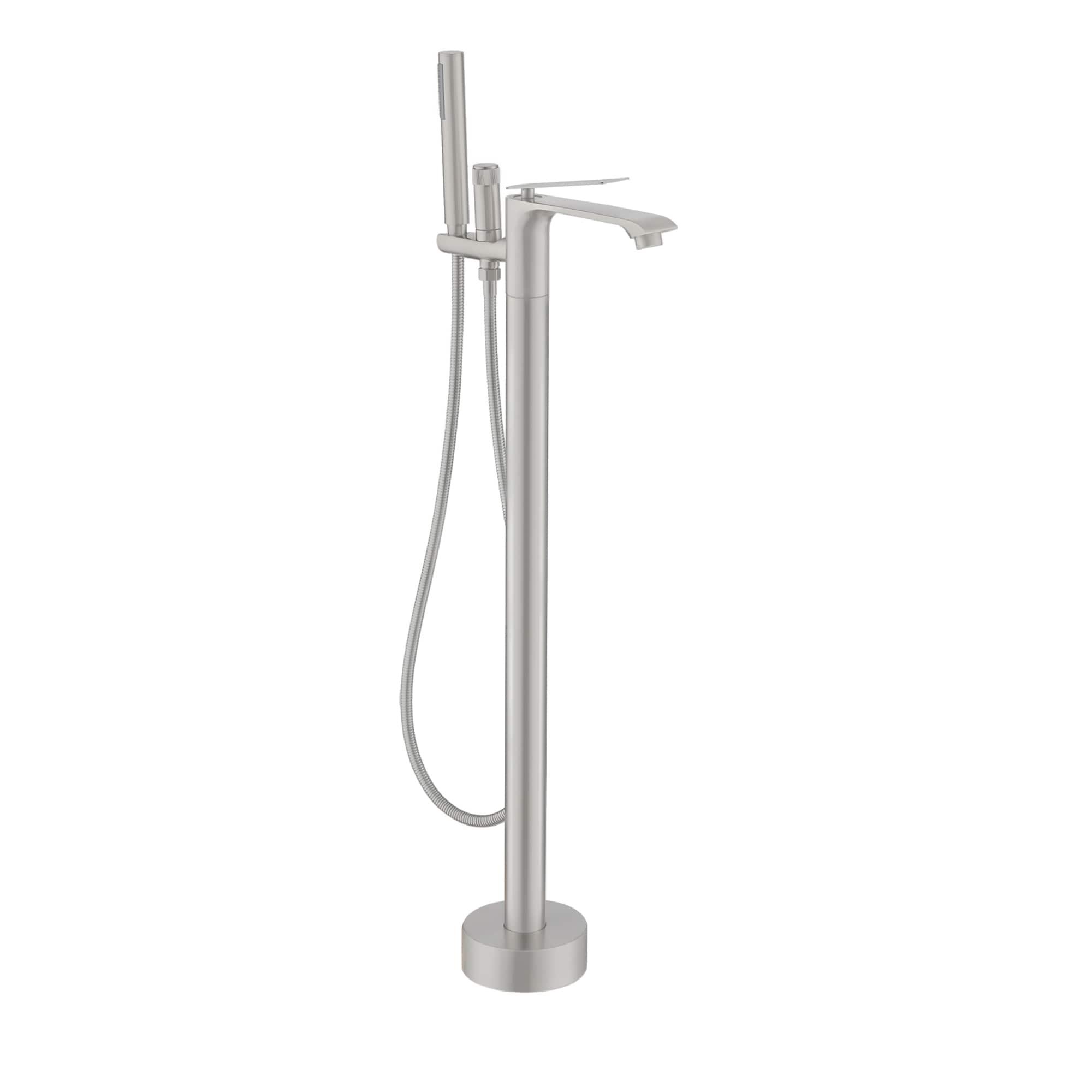 CASAINC KCLT0054-BN Single Handle Freestanding Bathtub Faucet with Diverter and Handshower