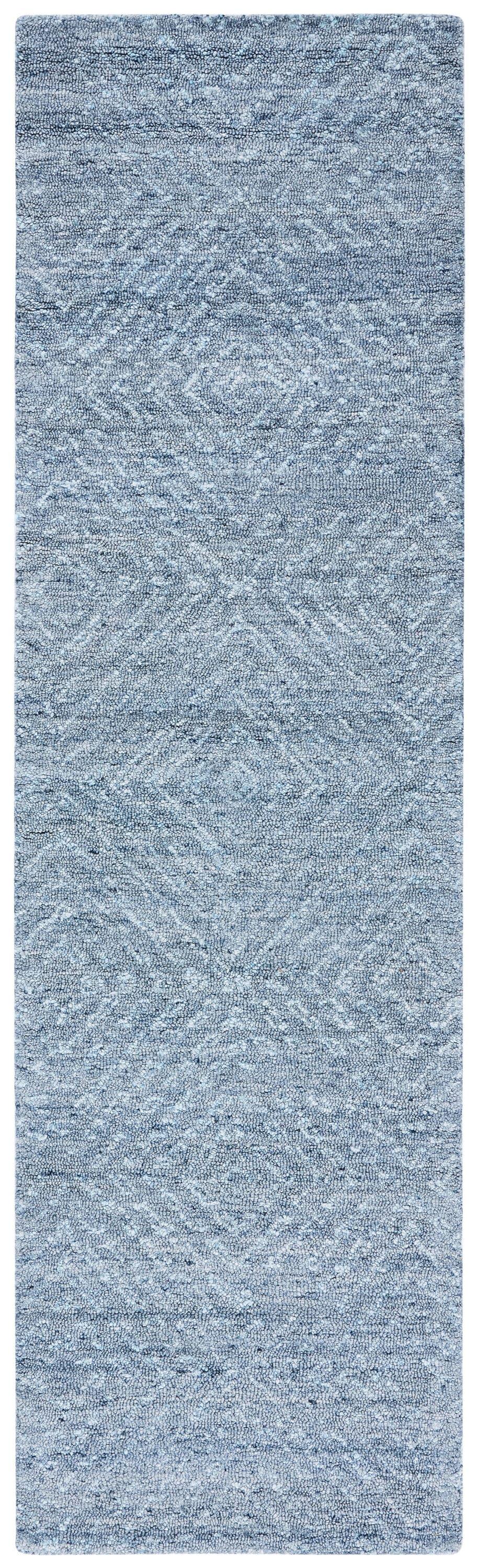 Abstract ABT146 Handmade Indoor Runner - Blue - 2'-3"x6' - Safavieh
