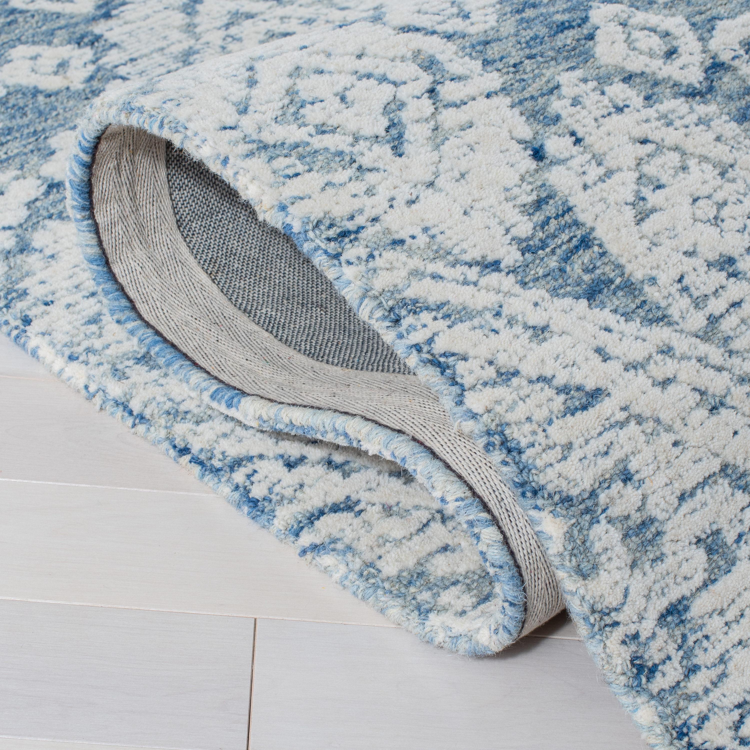 Metro MET987 Hand Tufted Indoor Area Rug - Blue/Ivory - 4'x6' - Safavieh