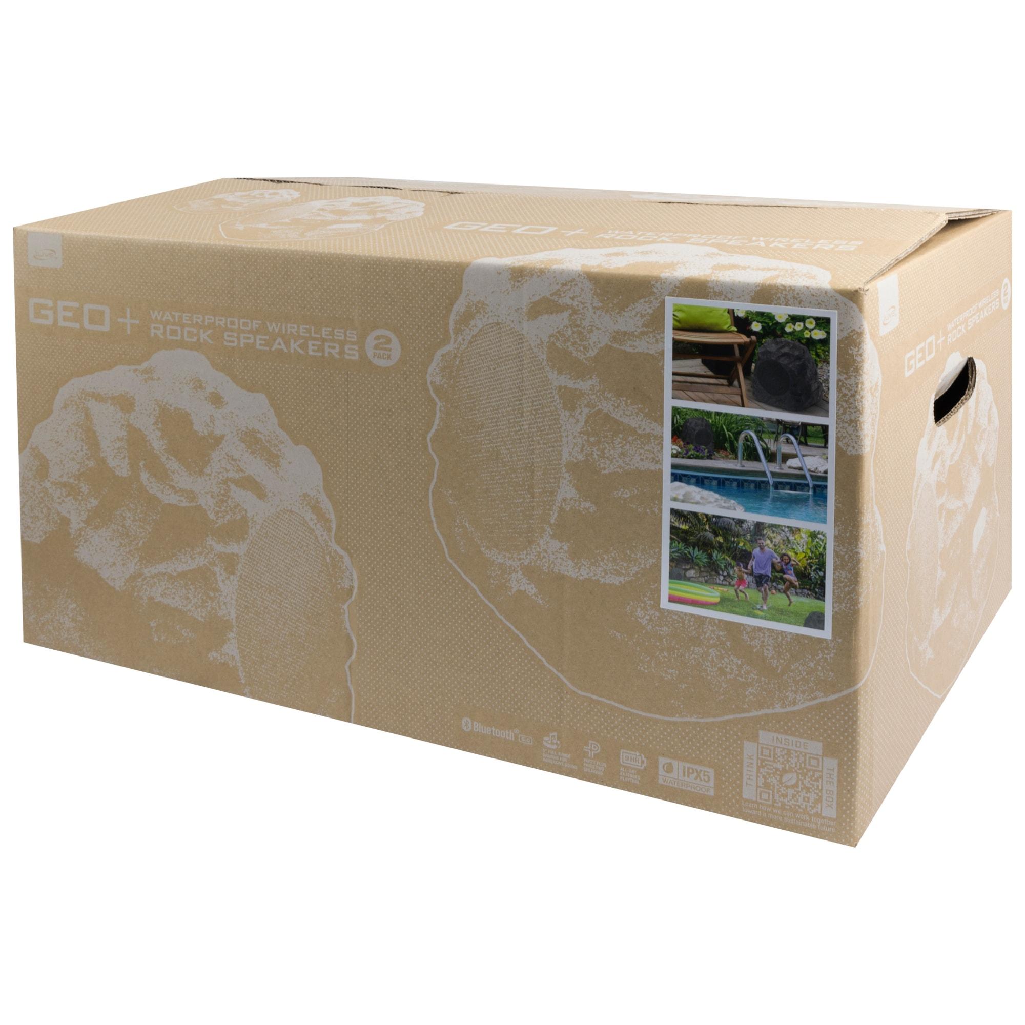 iLive ISBW422G Outdoor Bluetooth 20 Watts Power Rock Speakers with 2 USB charging cable, Gray