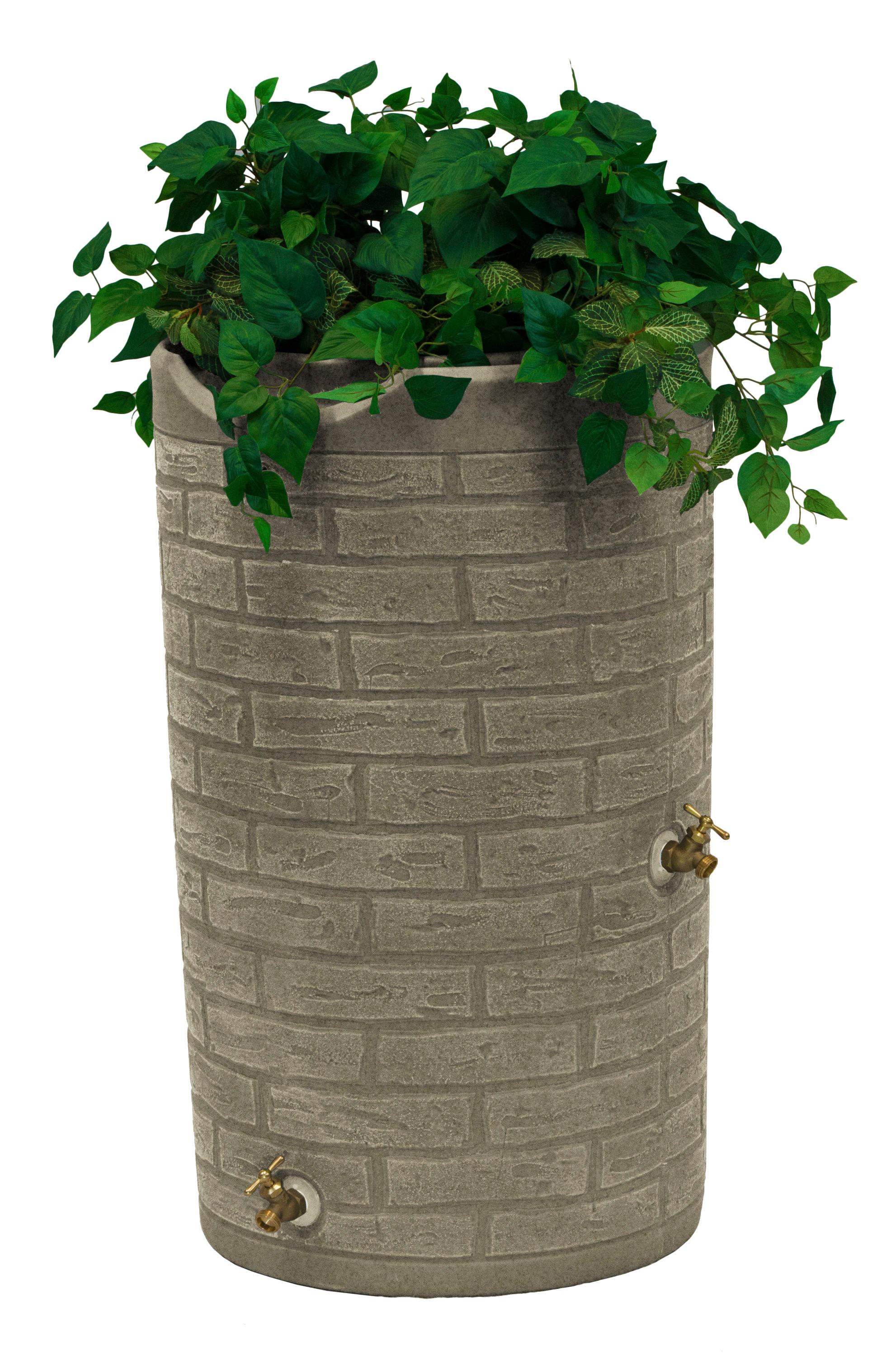 Good Ideas Good Ideas 50 Gallons Plastic Drainable Planter Rain Barrel