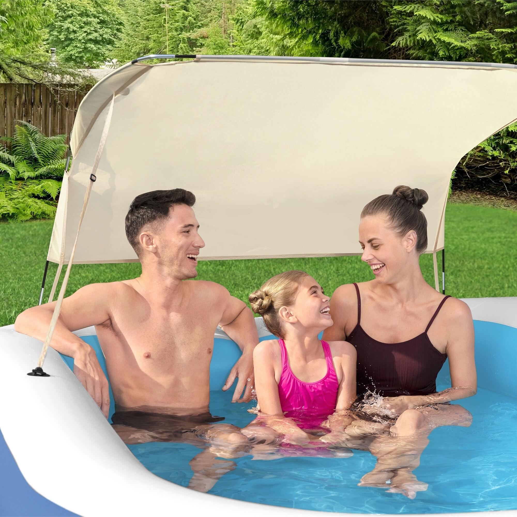 Bestway Plastic Rectangle Inflatable Pool 55'' H x 70'' W x 100'' L