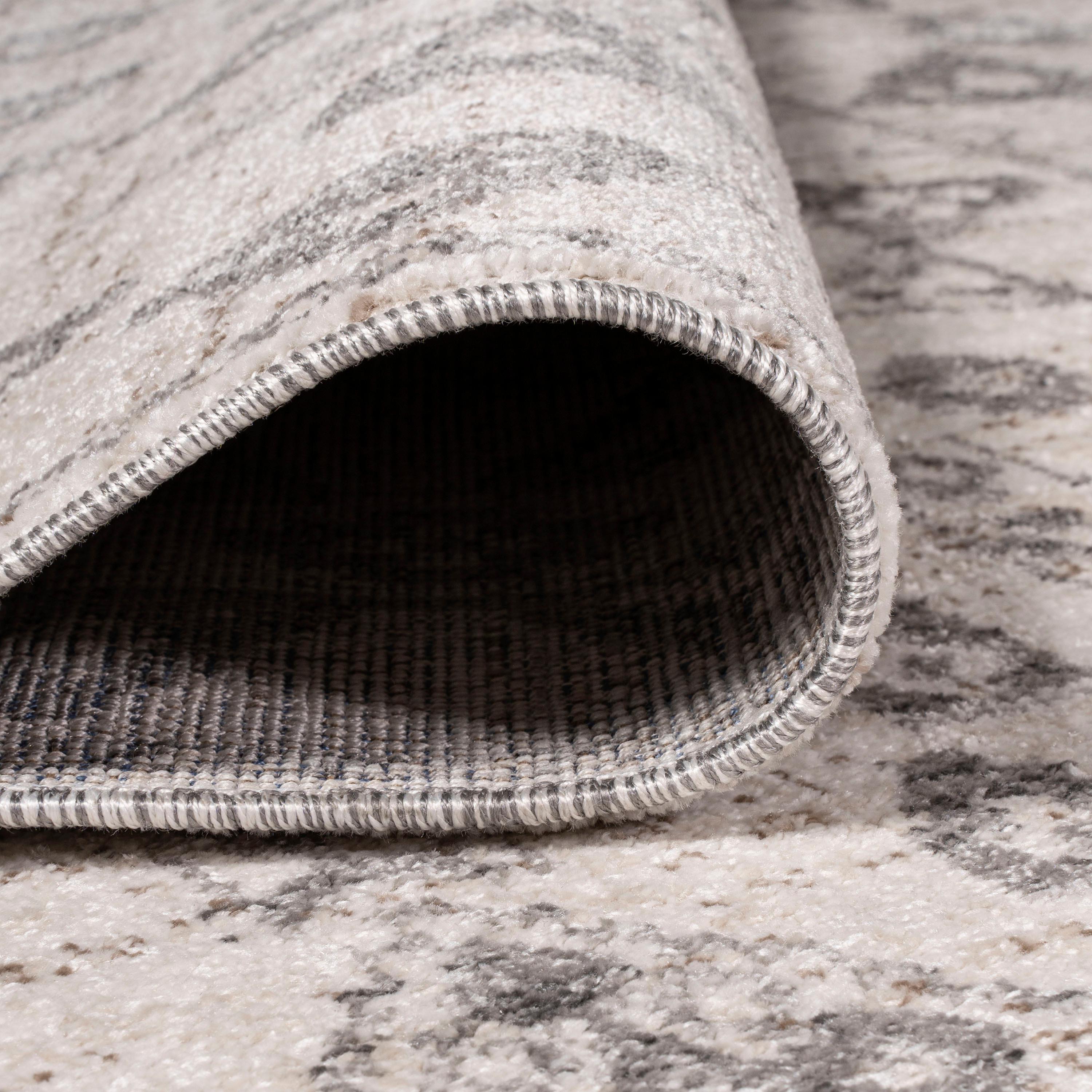 2'x10' Idris Diamond Geometric Runner Rug, Gray - JONATHAN Y