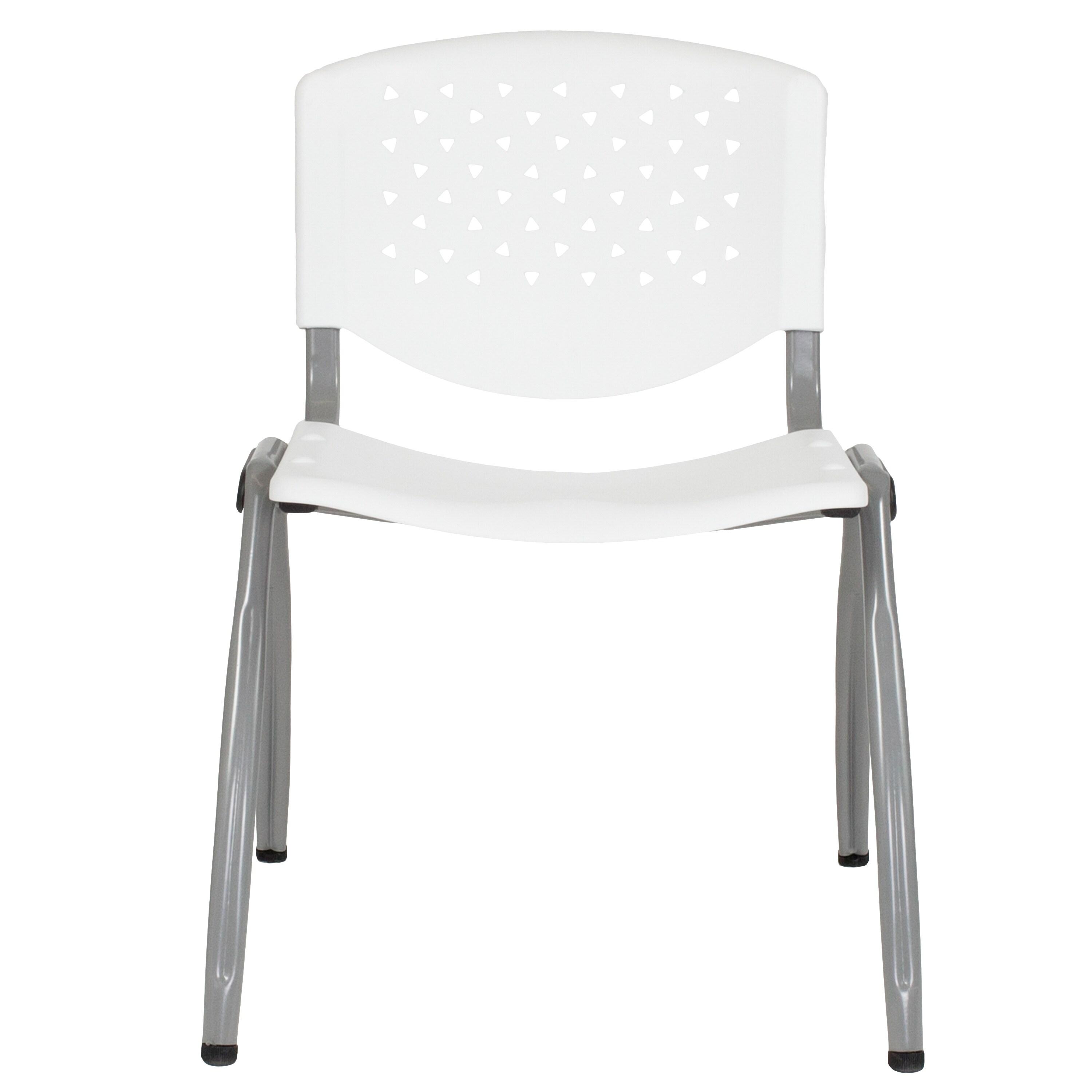 Memphis 880 lb. Capacity Plastic Stack Chair with Powder Coated Frame