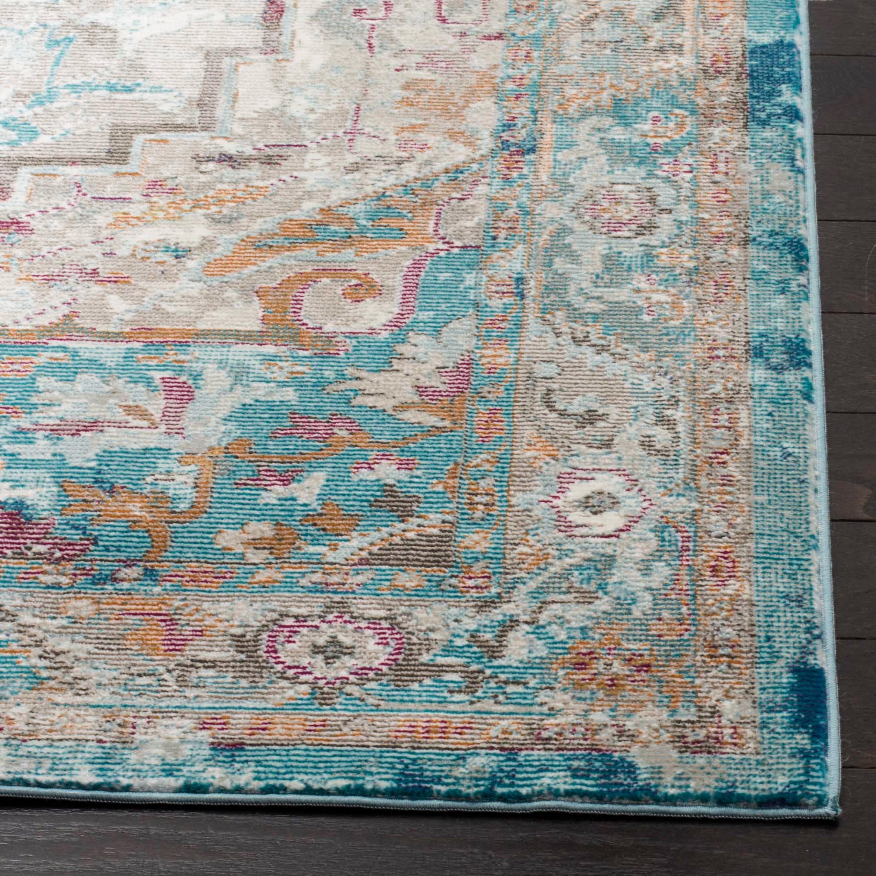 Aria ARA119 Power Loomed Area Rug - Beige/Blue - 10'x14' - Safavieh.