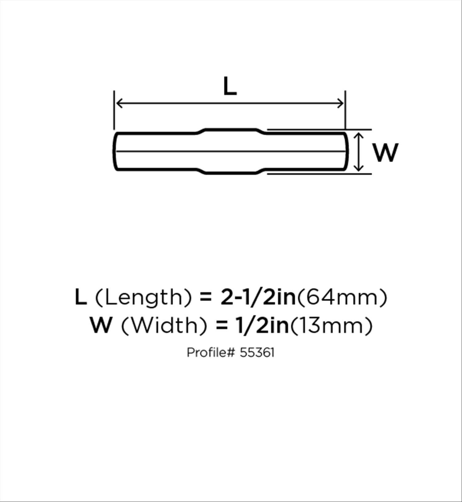 Riva 2 1/2" Length Bar Knob