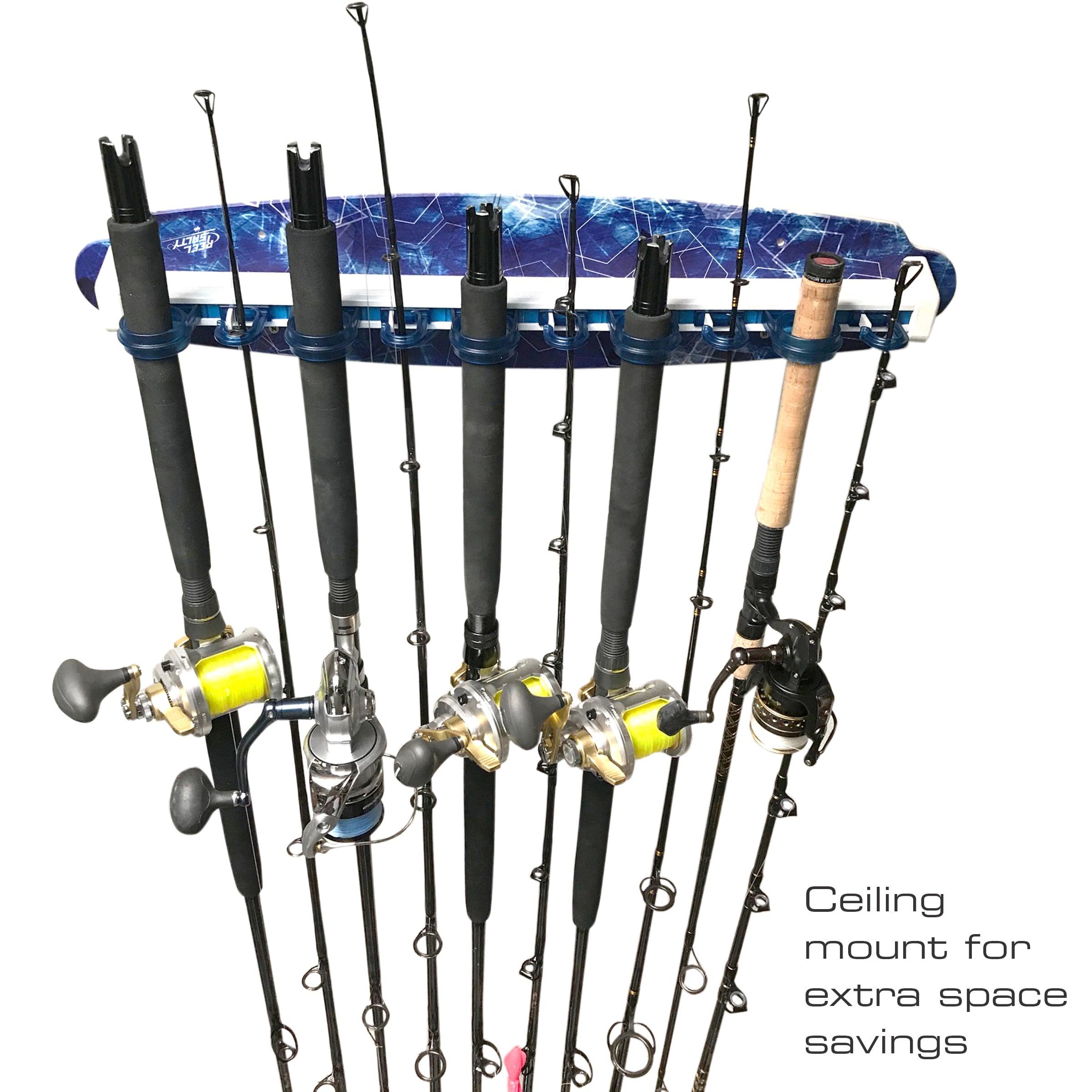 Reel Salty Saltwater 10 Rod Wall Rack - Sliding Track