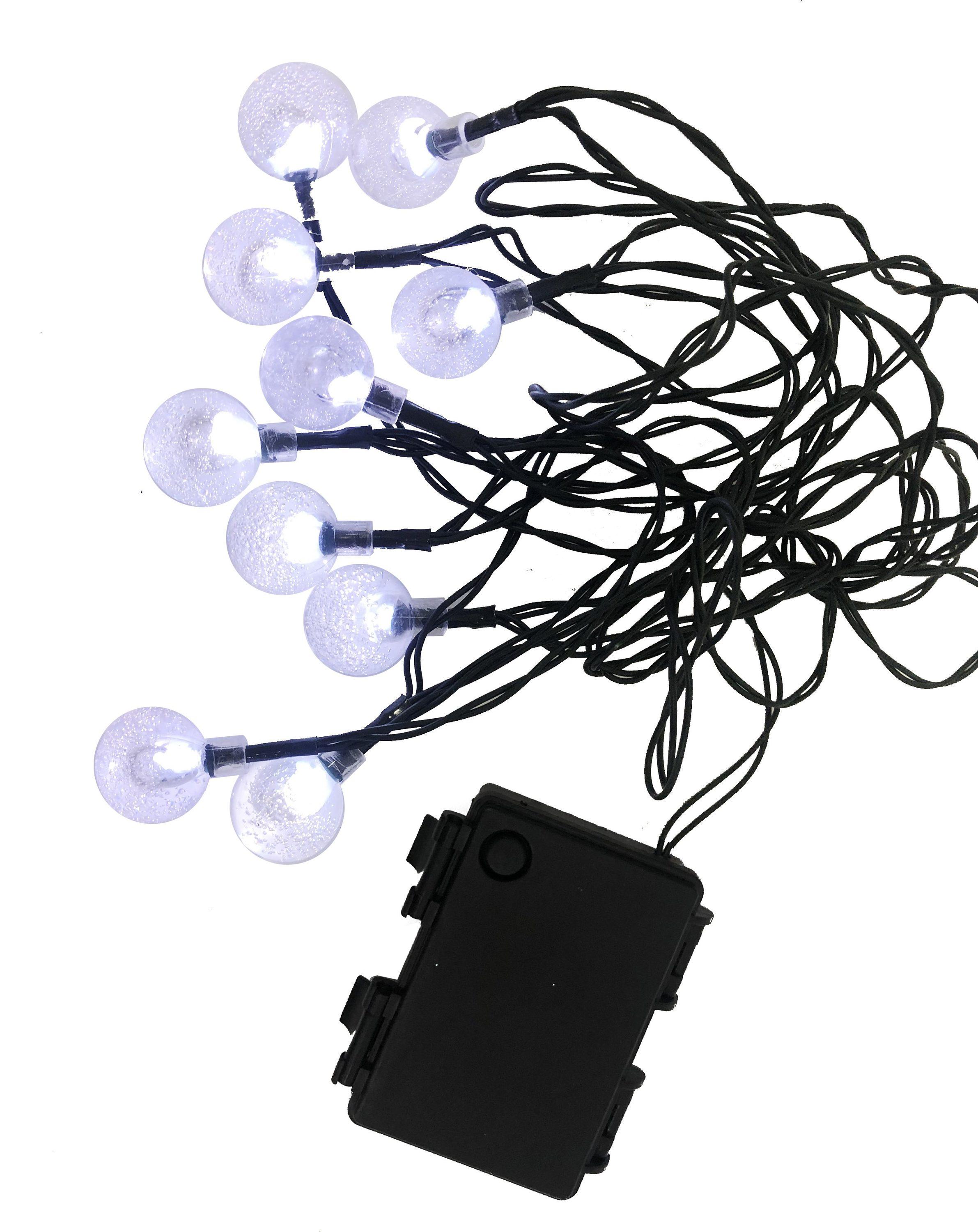 Crosslight IDD1900870C Ball Solar String Light, Cool White