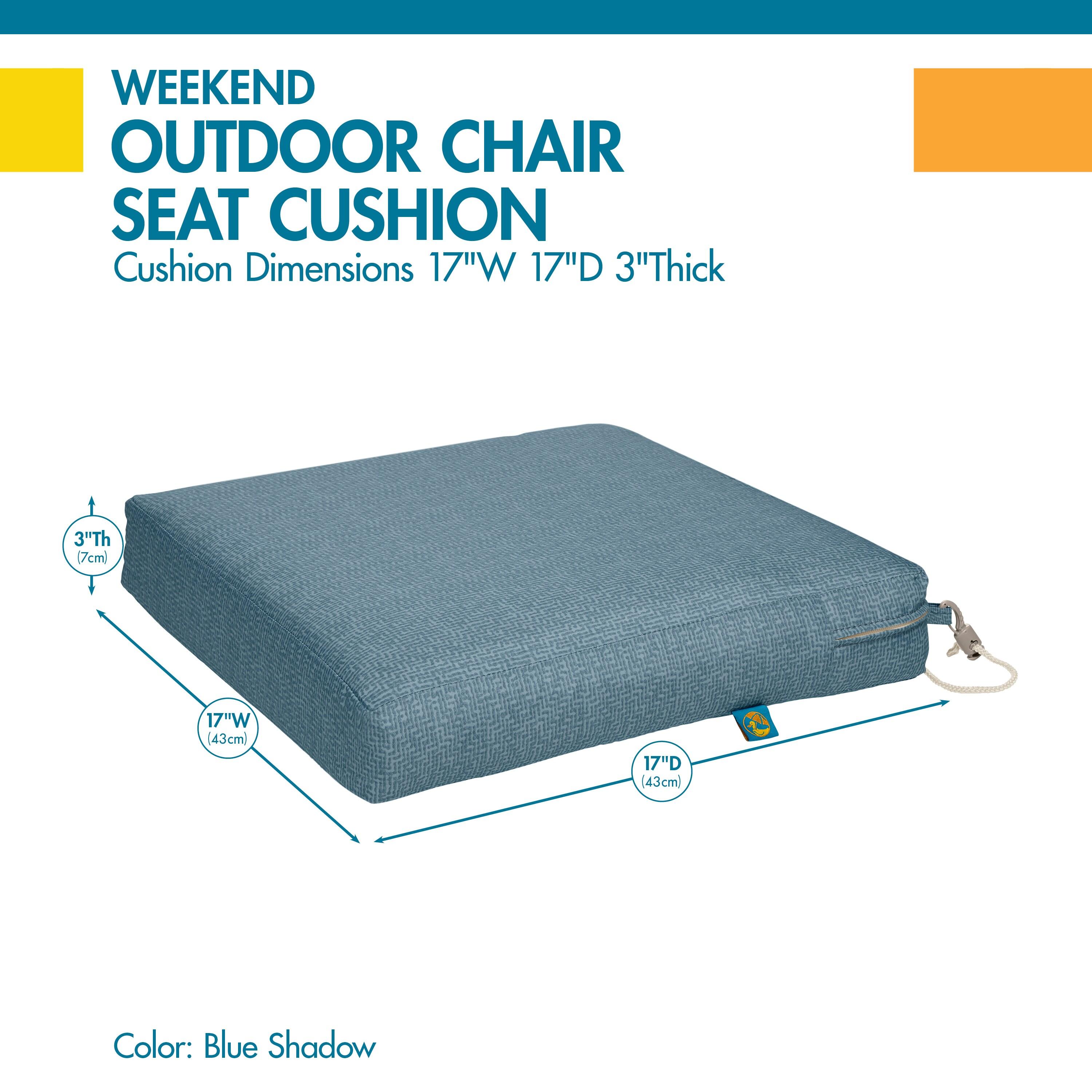 Weekend Outdoor 3'' Dining Chair Seat Cushion