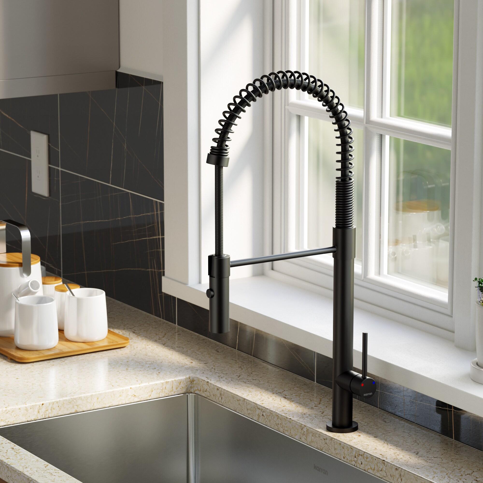 Karran Bluffton Single Handle Pull Down Sprayer Kitchen Faucet