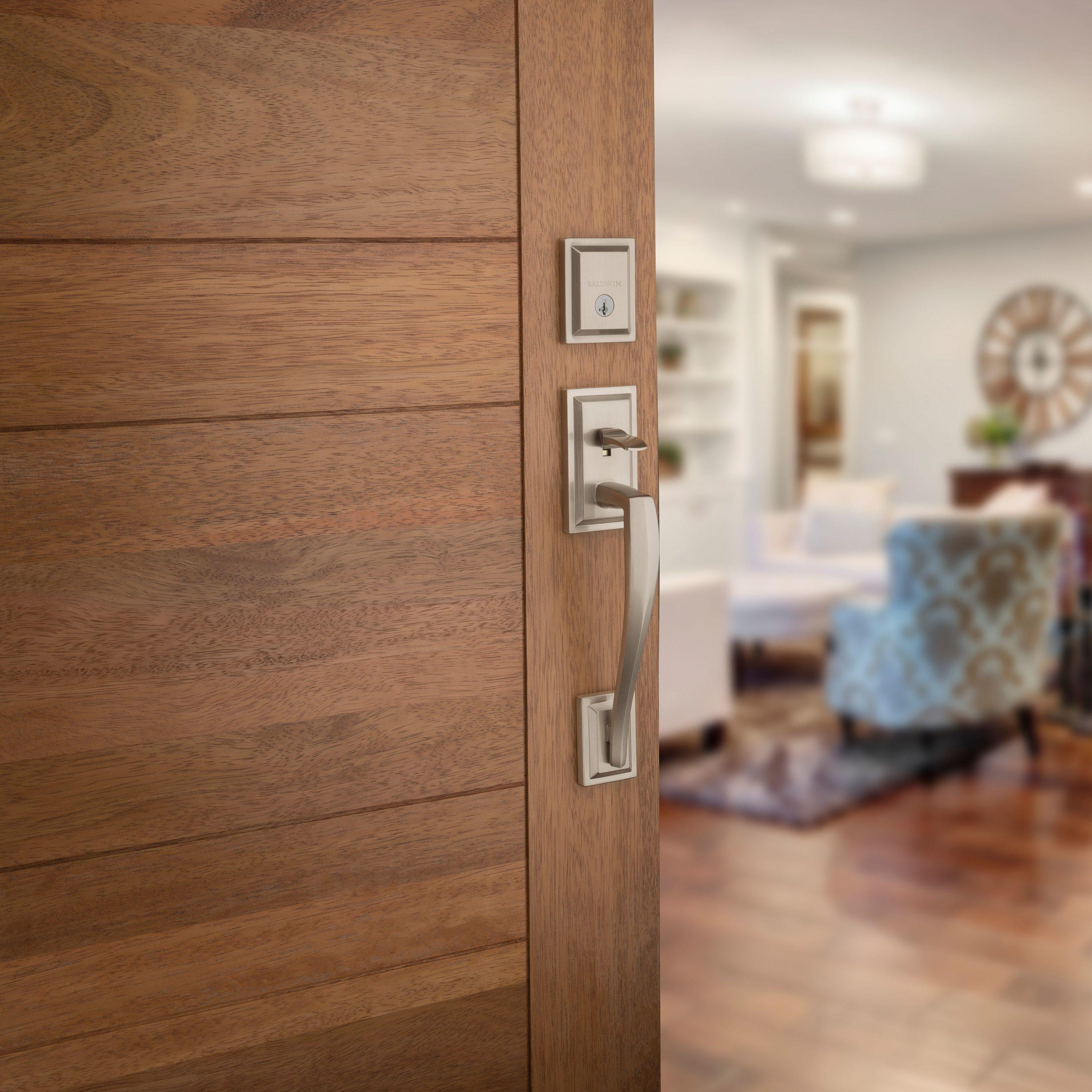 Torrey Pines Satin Nickel Single-Cylinder Deadbolt Handleset