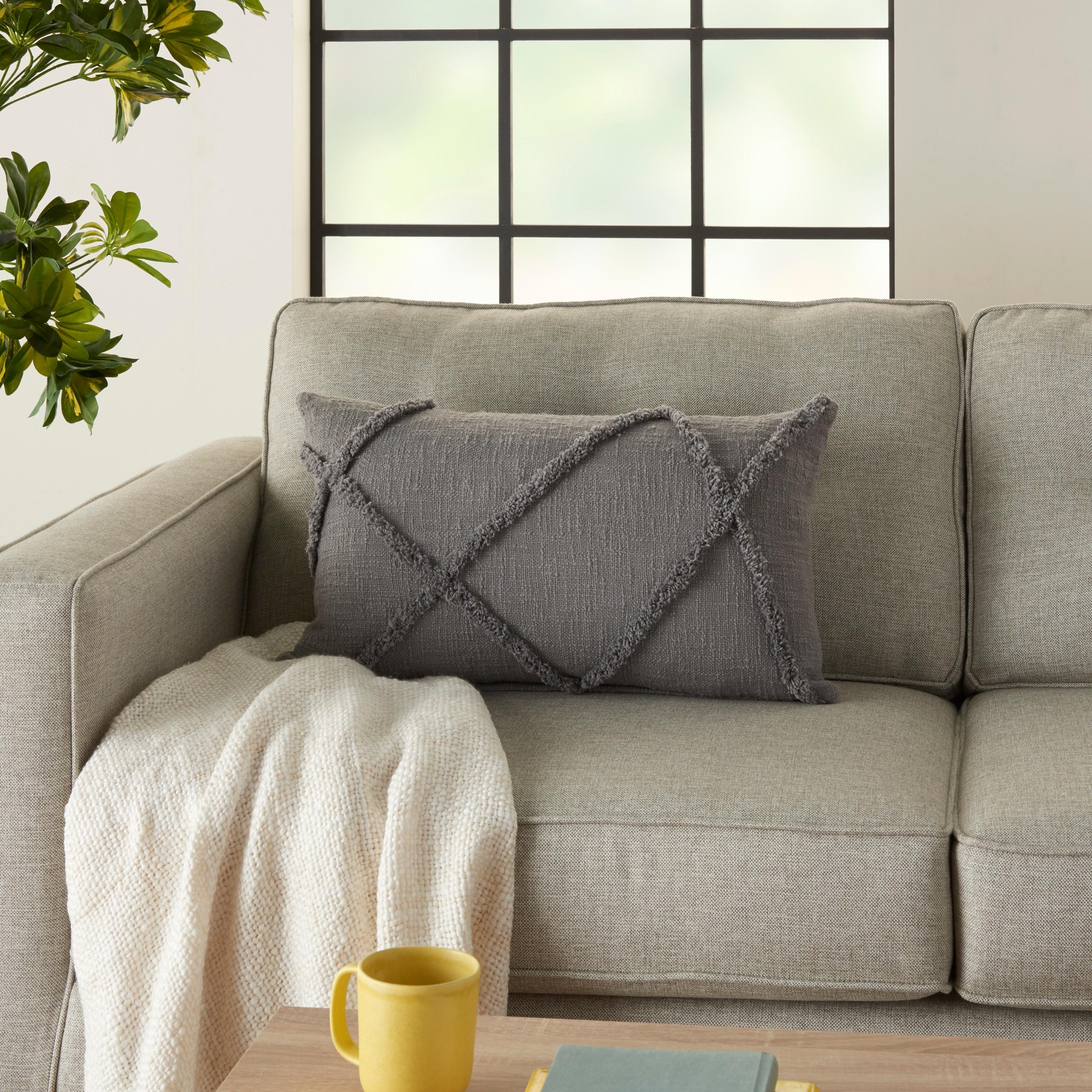 George Oliver Britney Ruffled Cotton Throw Pillow